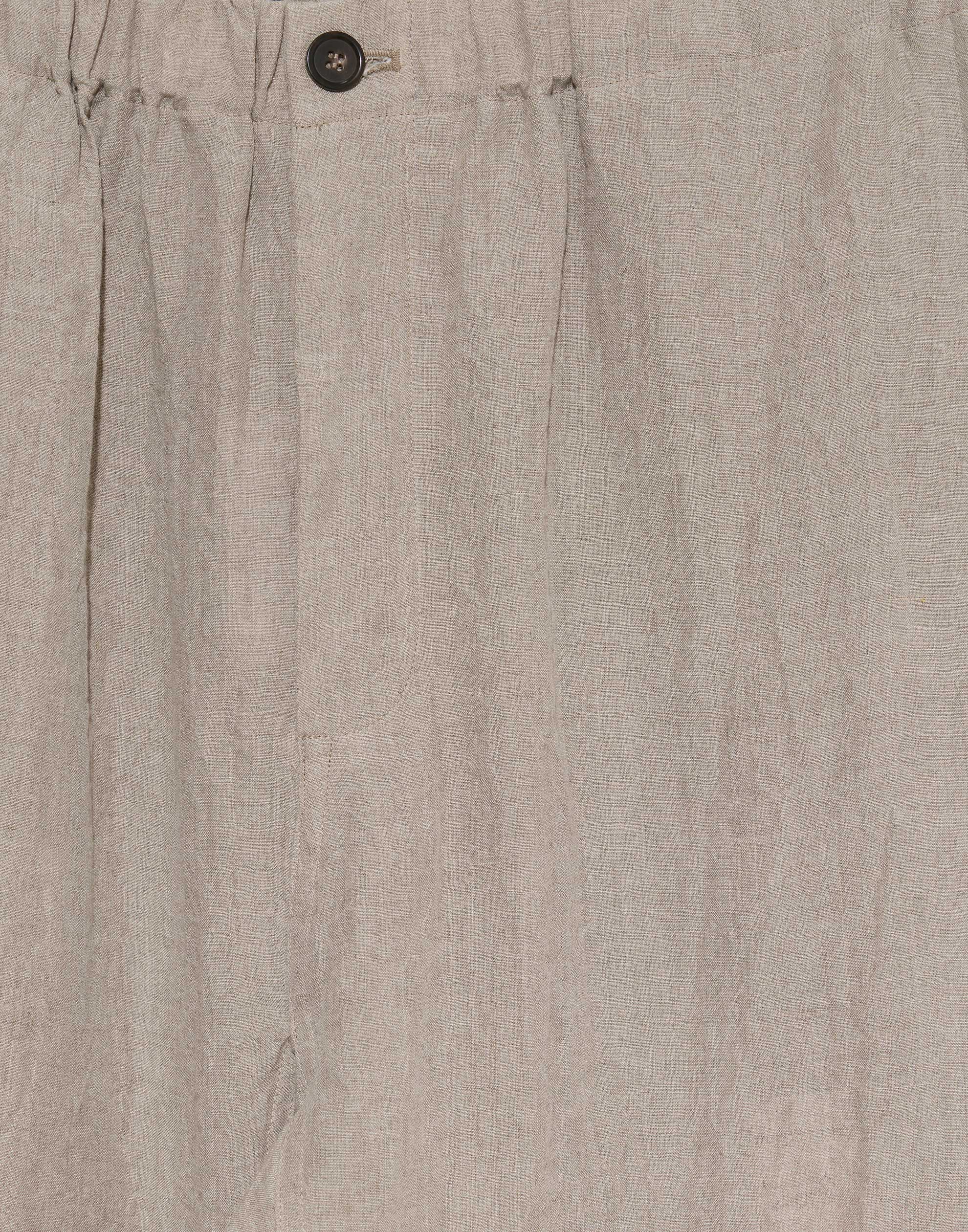 Natural Linen Pilar Low Crotch Pants