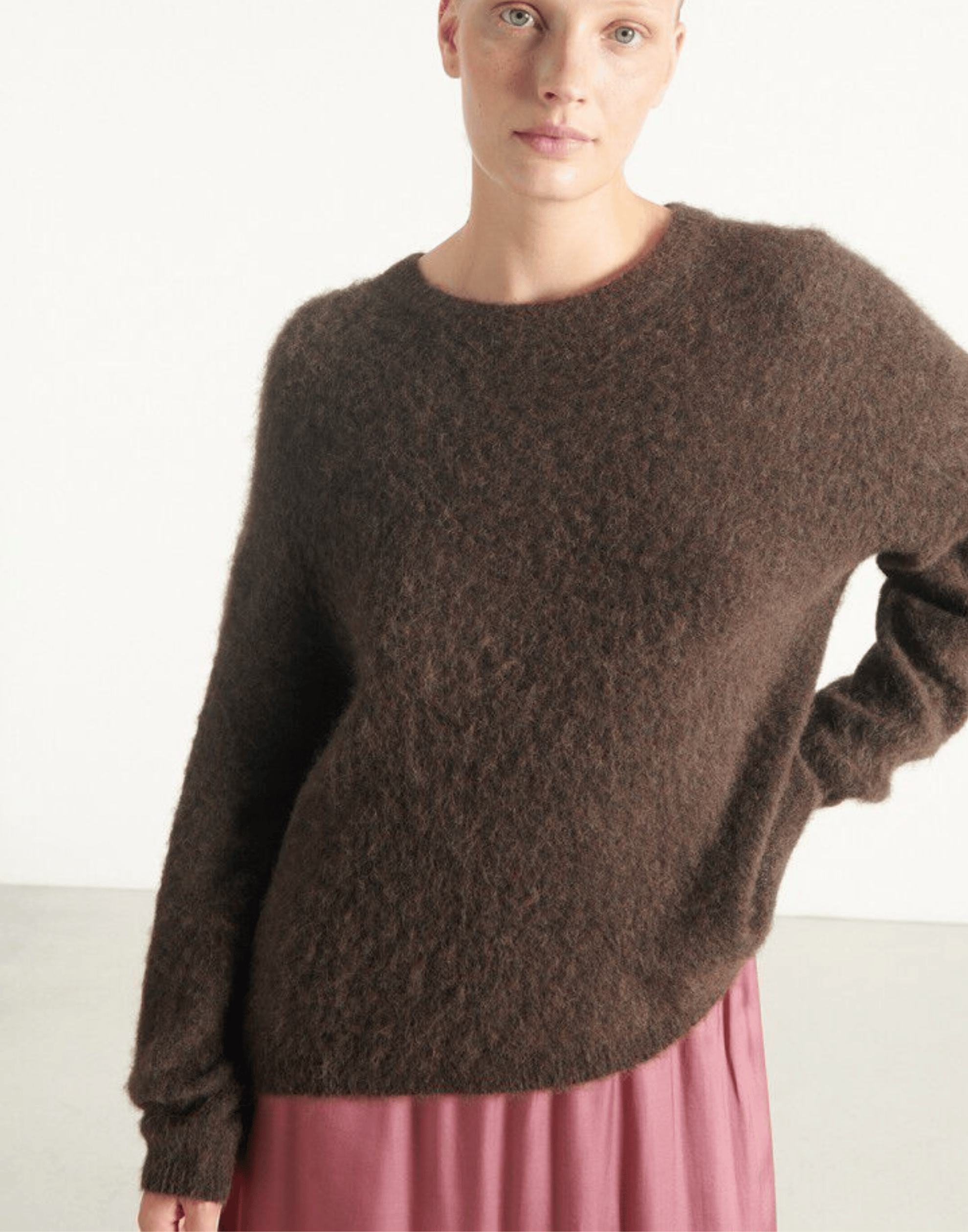 Dark Brown Alpaca Blend Nenybay Pullover