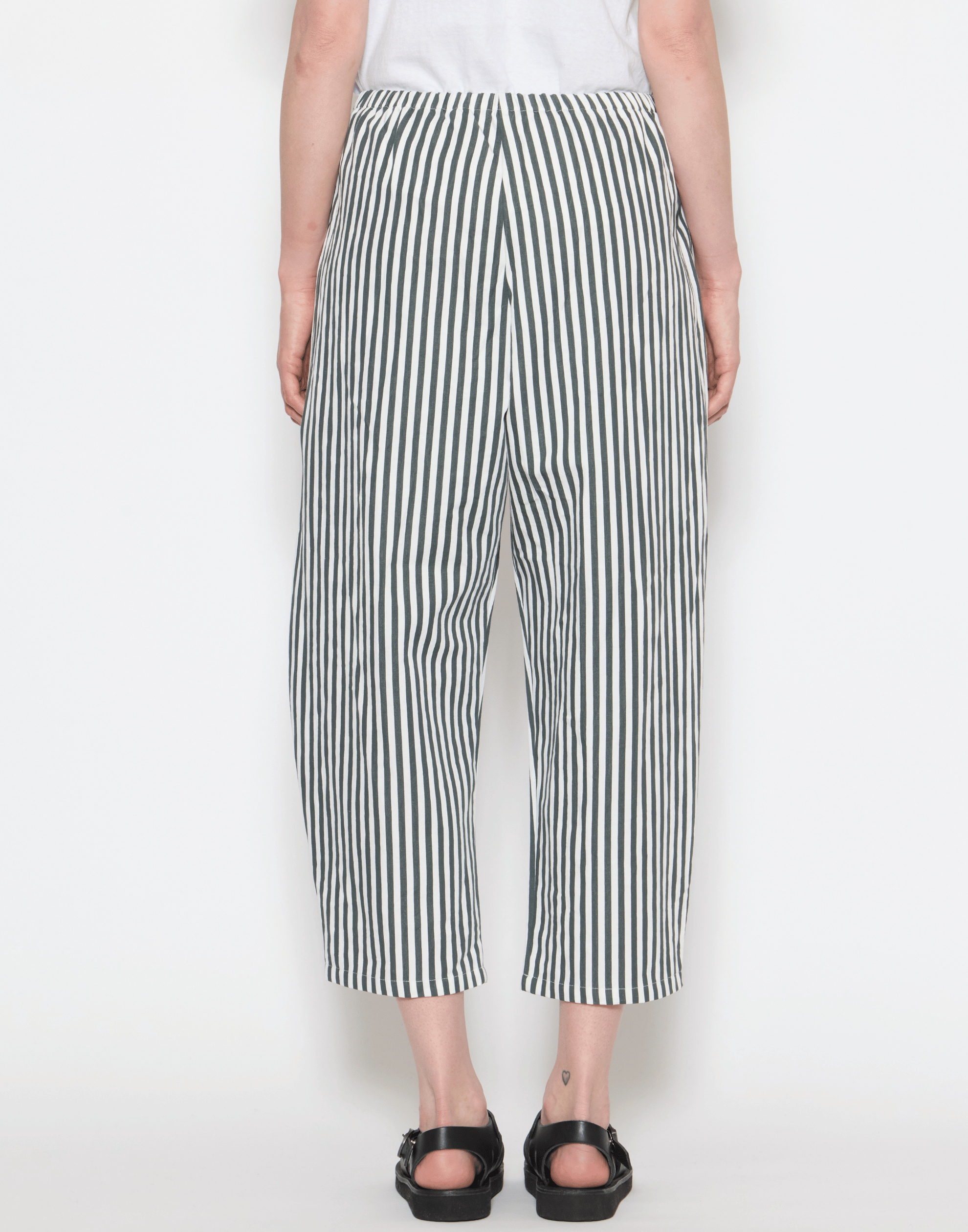Cement Stripe Cotton & Linen Trousers