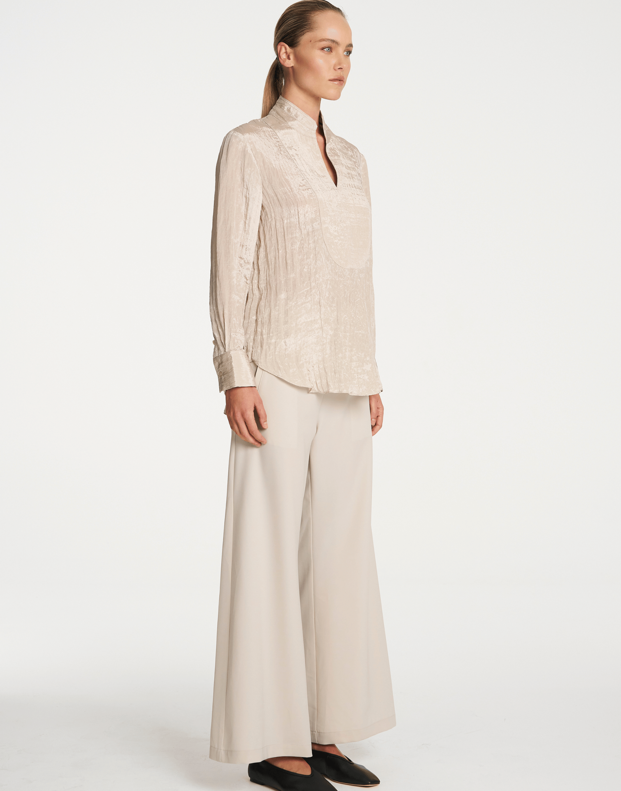 Prosecco Crinkle Satin Formal Shirt