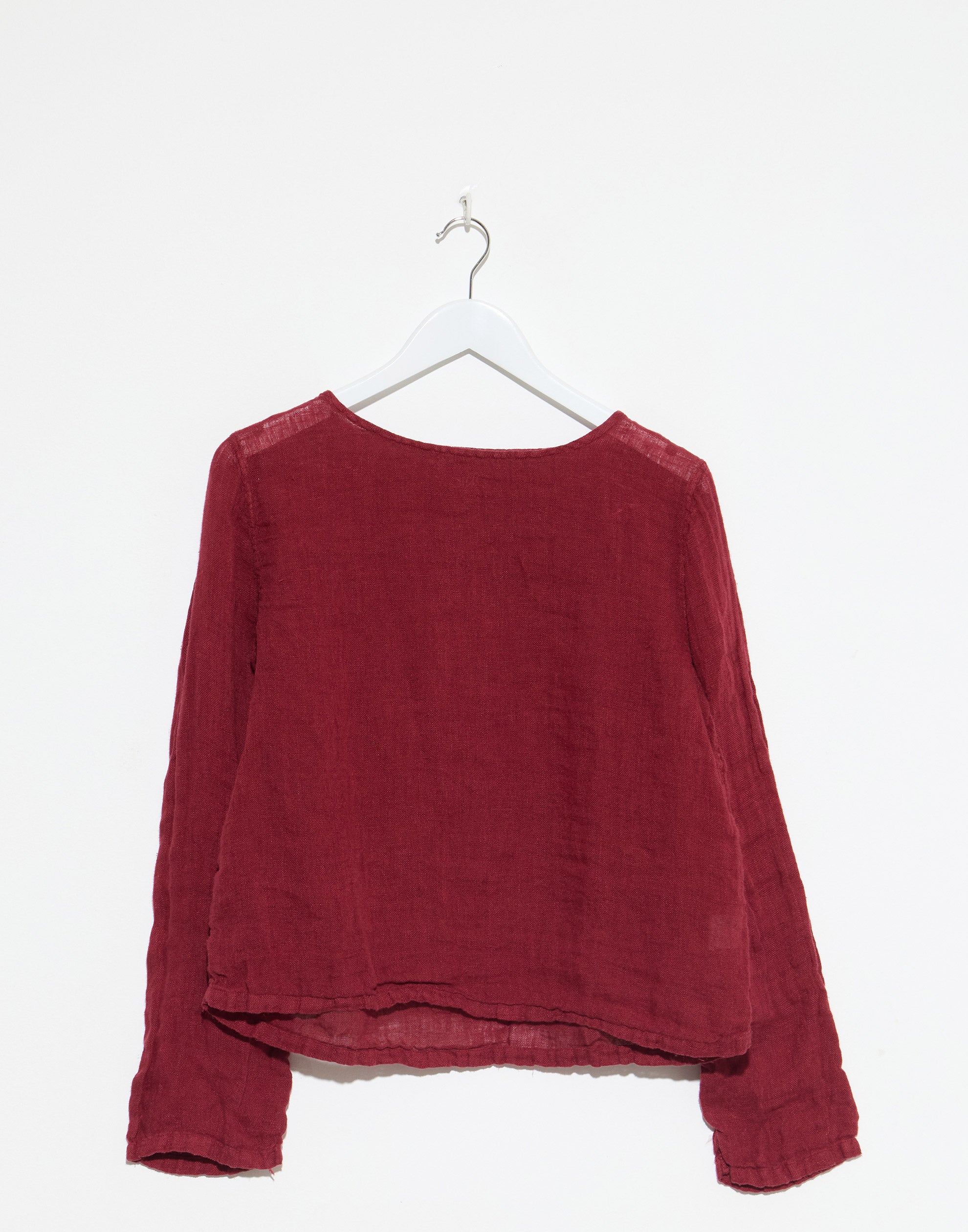 Berry Linen Gauze Lilly Top