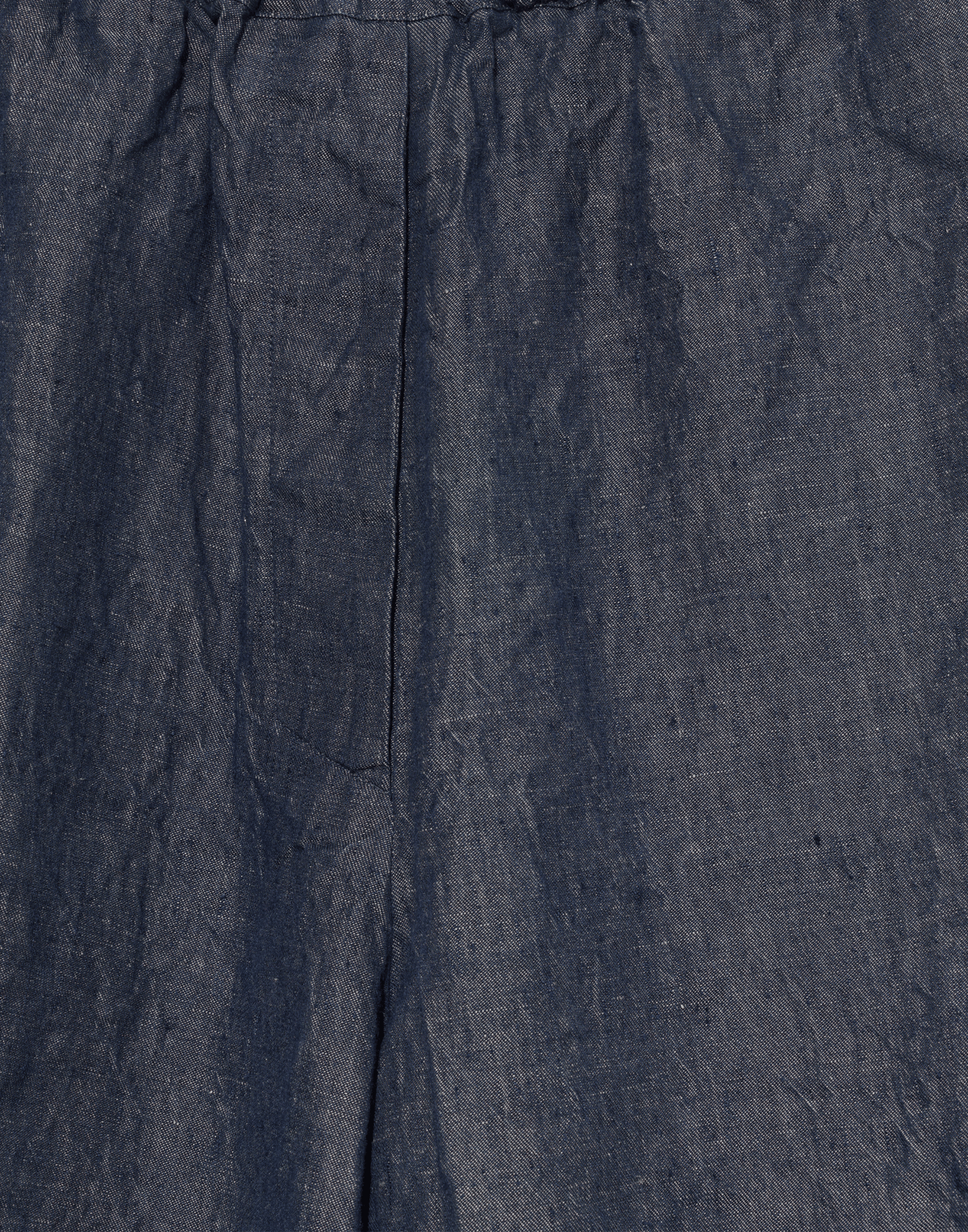 Dark Blue Linen Denim Worker Pants
