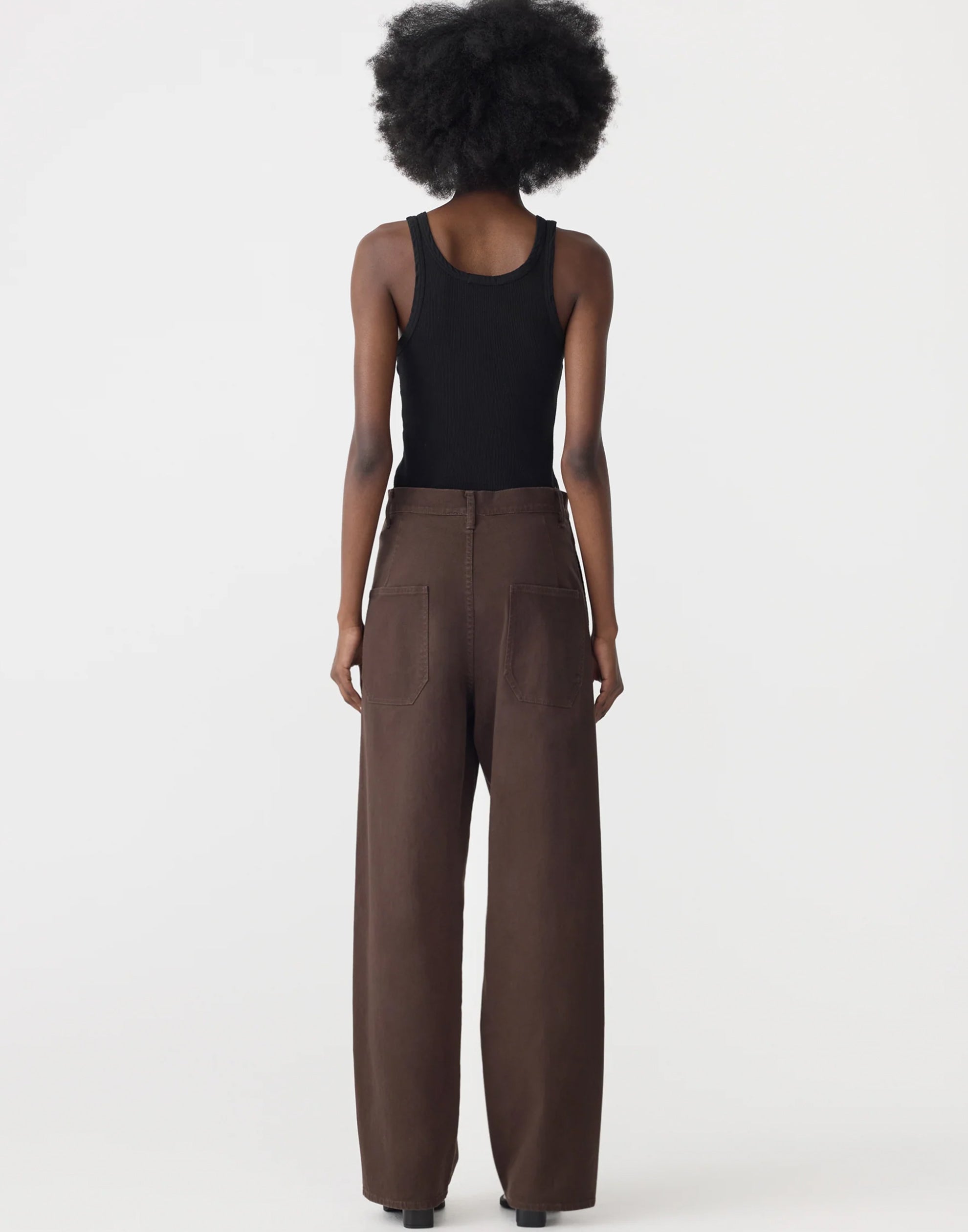 Chocolate Brown Cotton Twill Pant
