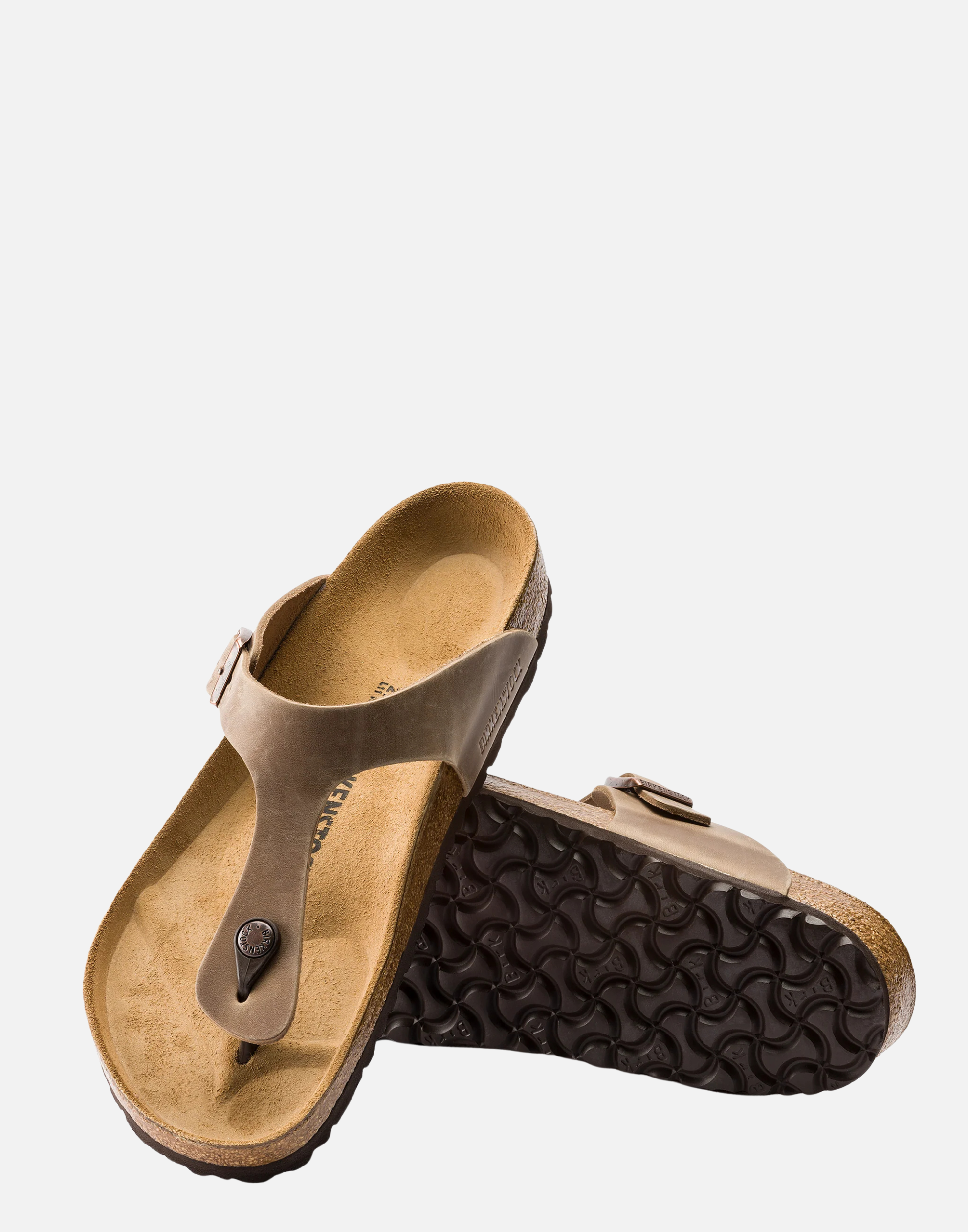 Regular Tobacco Oiled Leather Gizeh Sandals