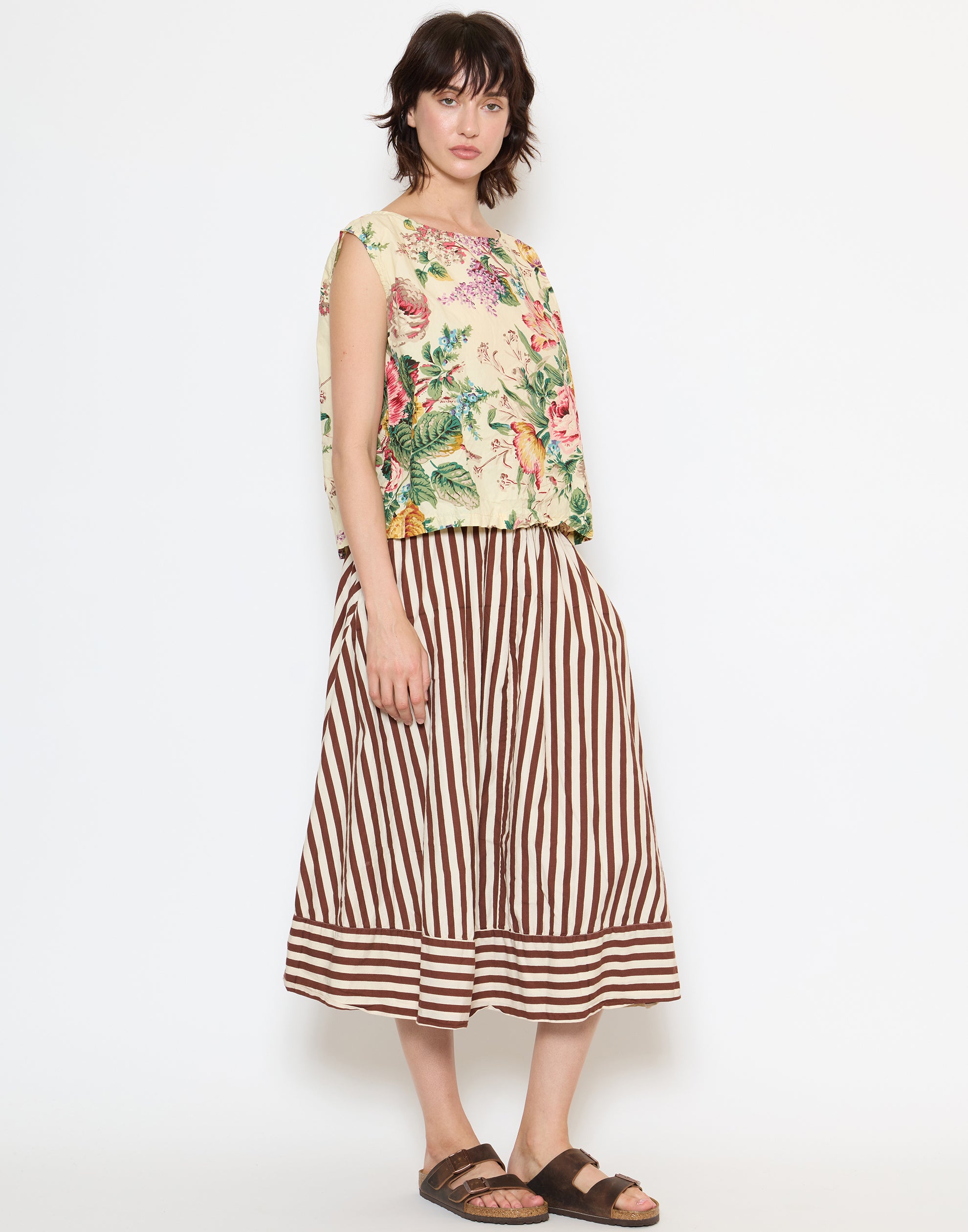 Floral Print Cotton Poplin Anna Top