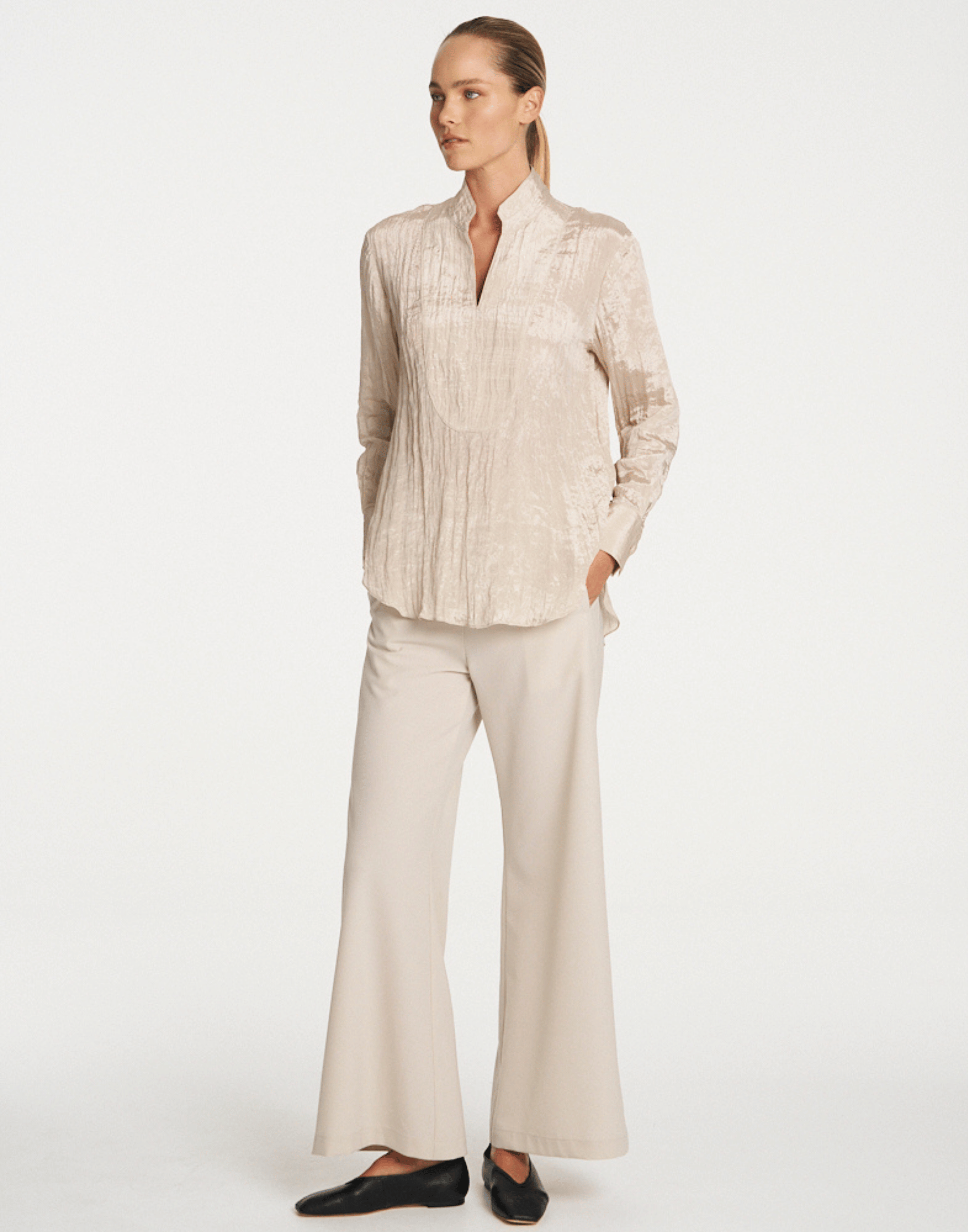 Prosecco Crinkle Satin Formal Shirt