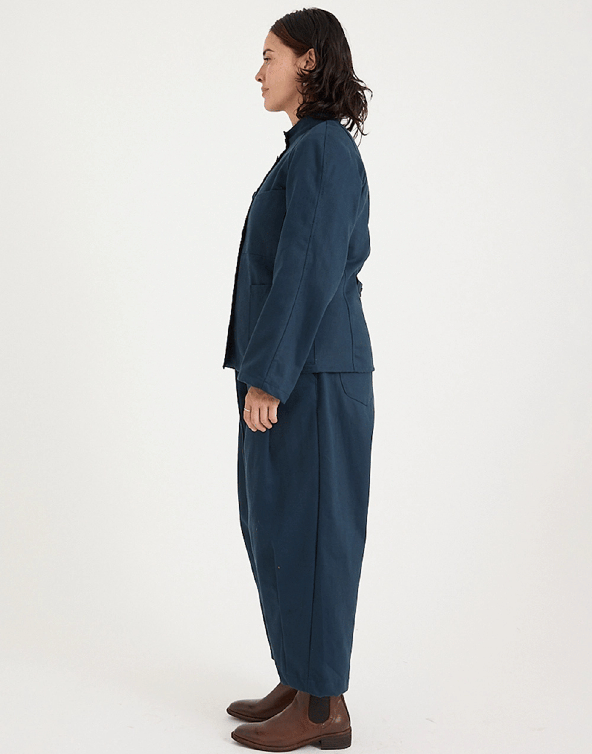 Navy Cotton Twill Train Drivers Jacket