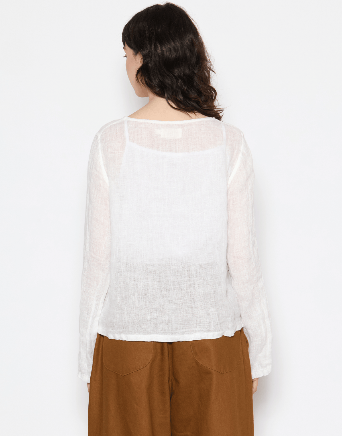 White Linen Gauze Lilly Top
