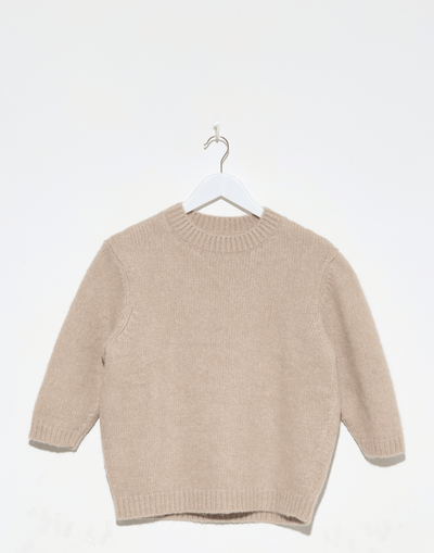 Antique Melange Wool Blend Loft Baby Pullover