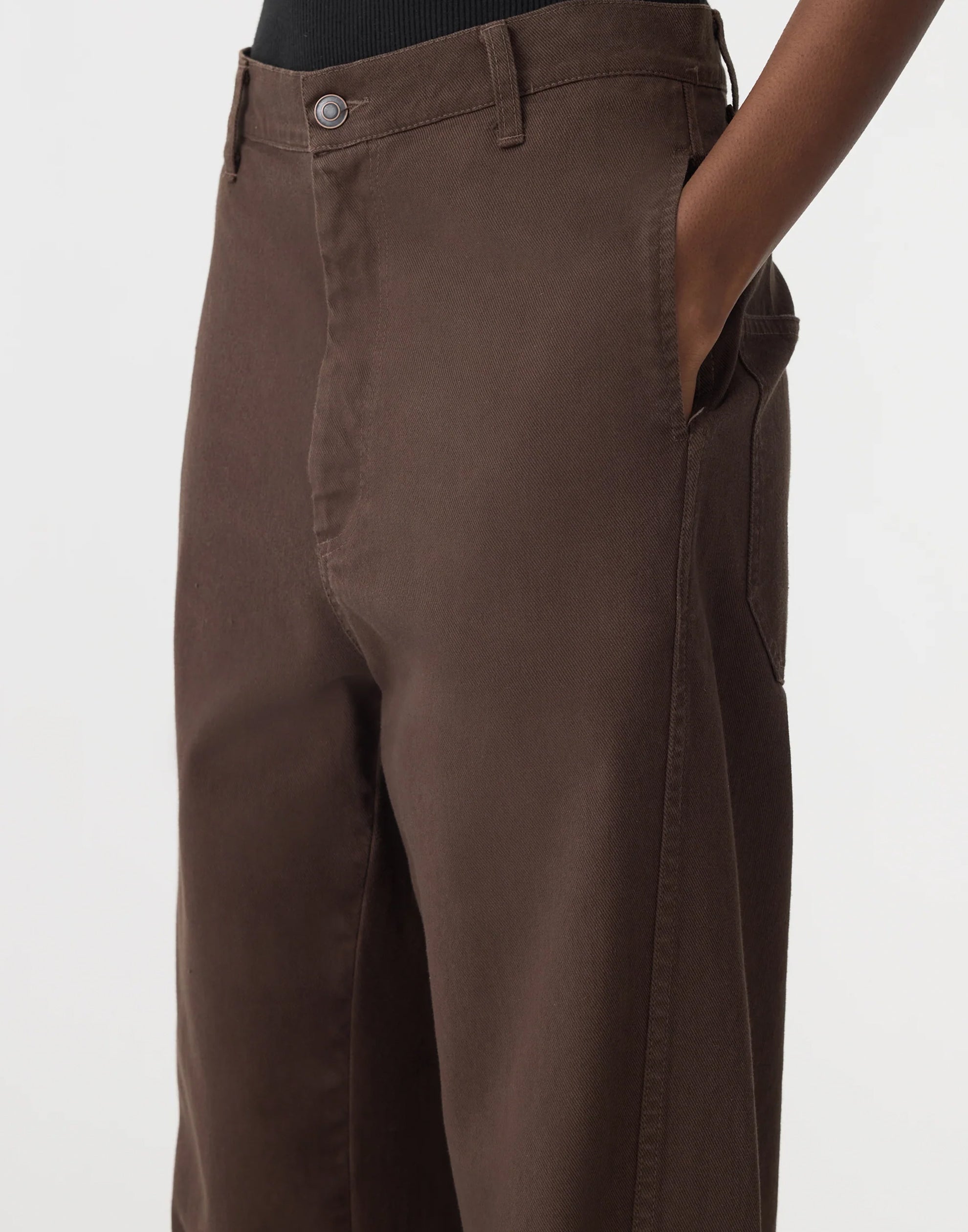 Chocolate Brown Cotton Twill Pant