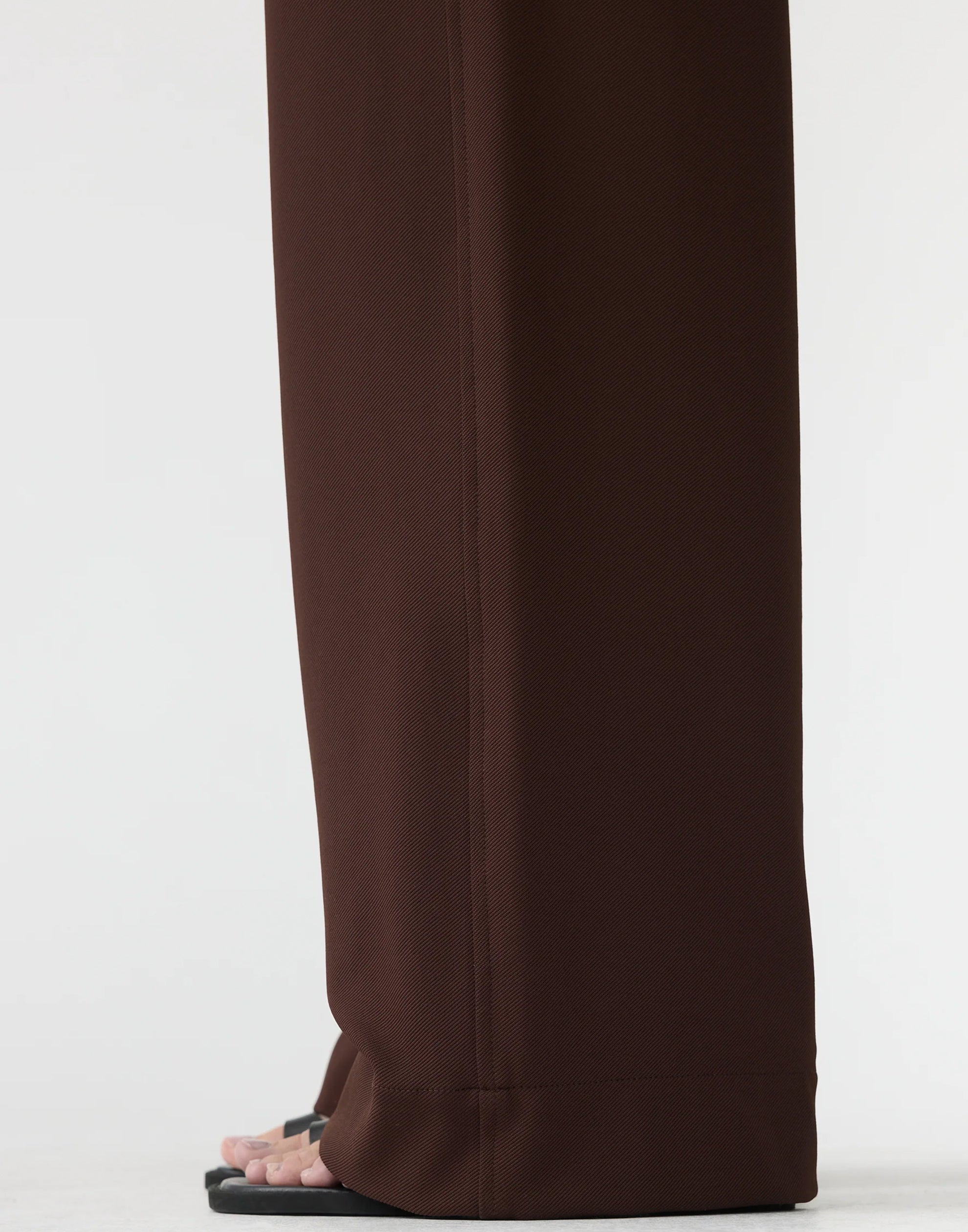 Carob Stretch Twill Tailored Pants