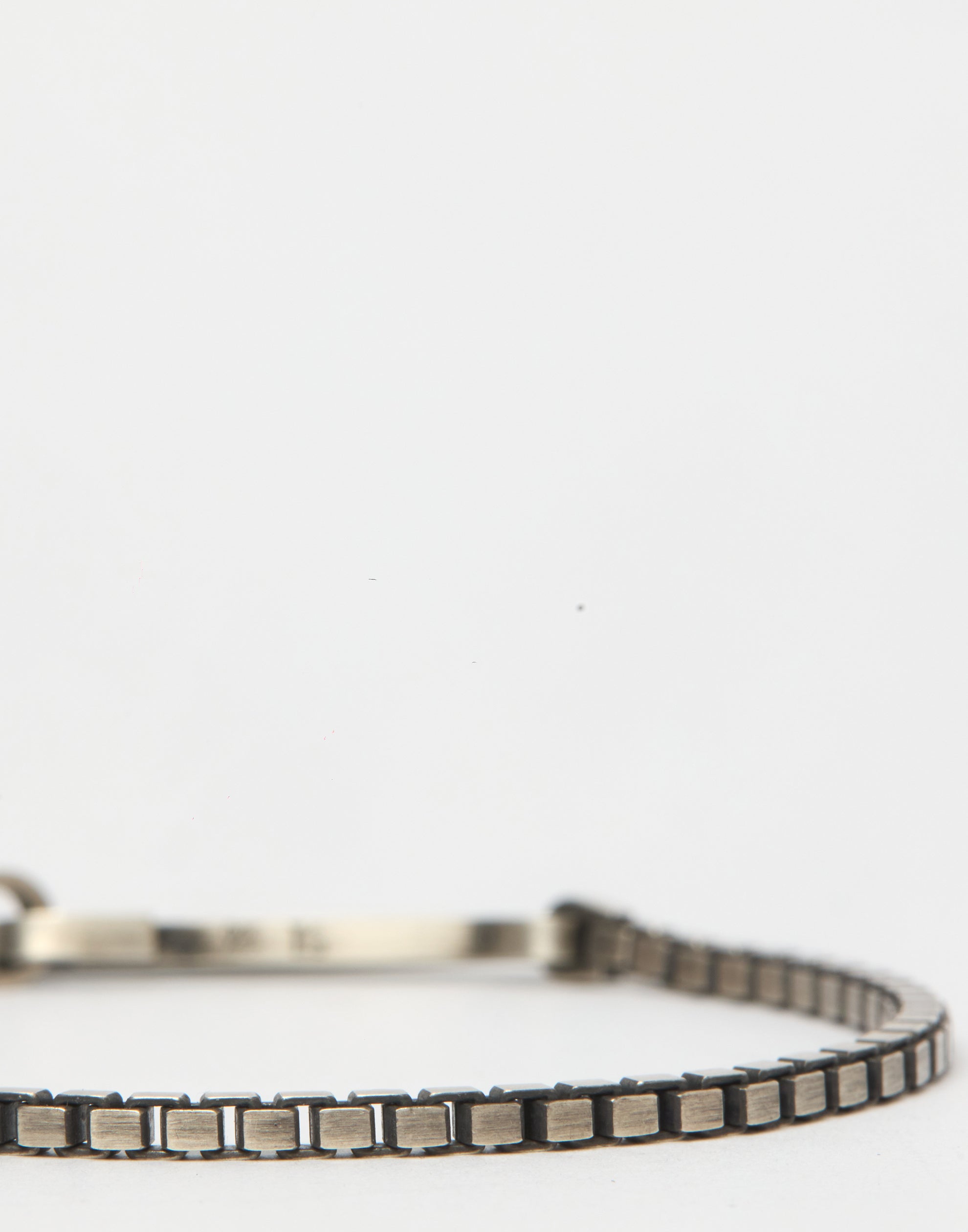Silver Fine Box Chain Snap Link Bracelet