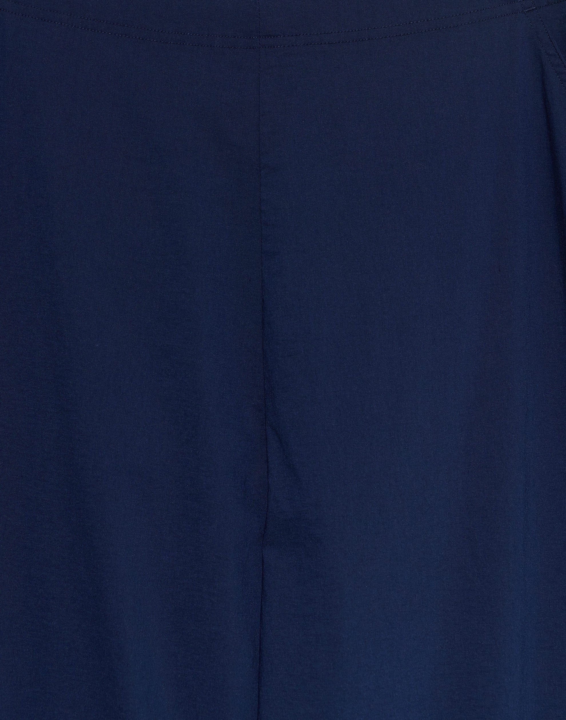 Navy Cotton Blend Stretch Pants