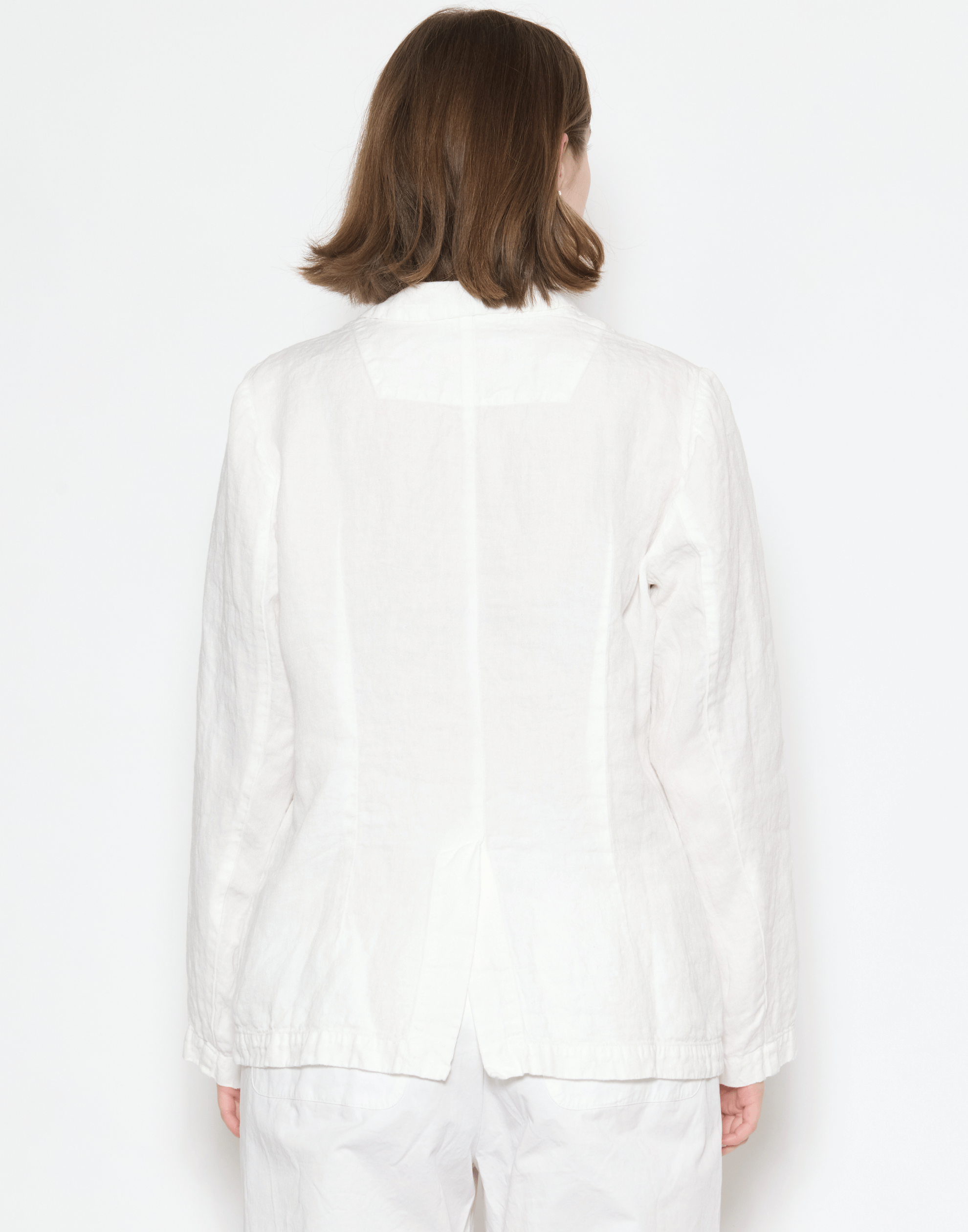 Optic White Linen Denim Lijian Jacket