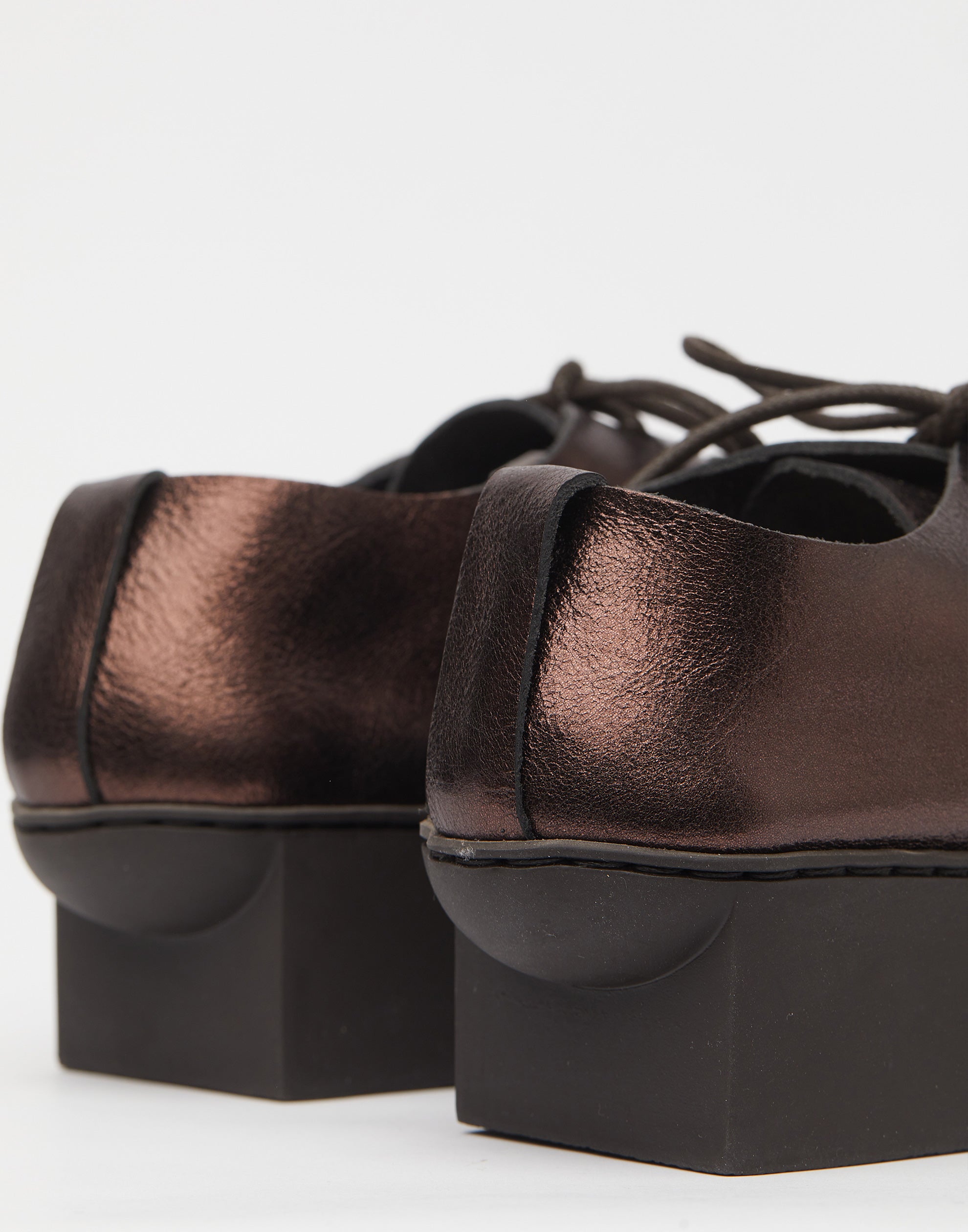 Copper Leather Lace Up Monitor Shoes