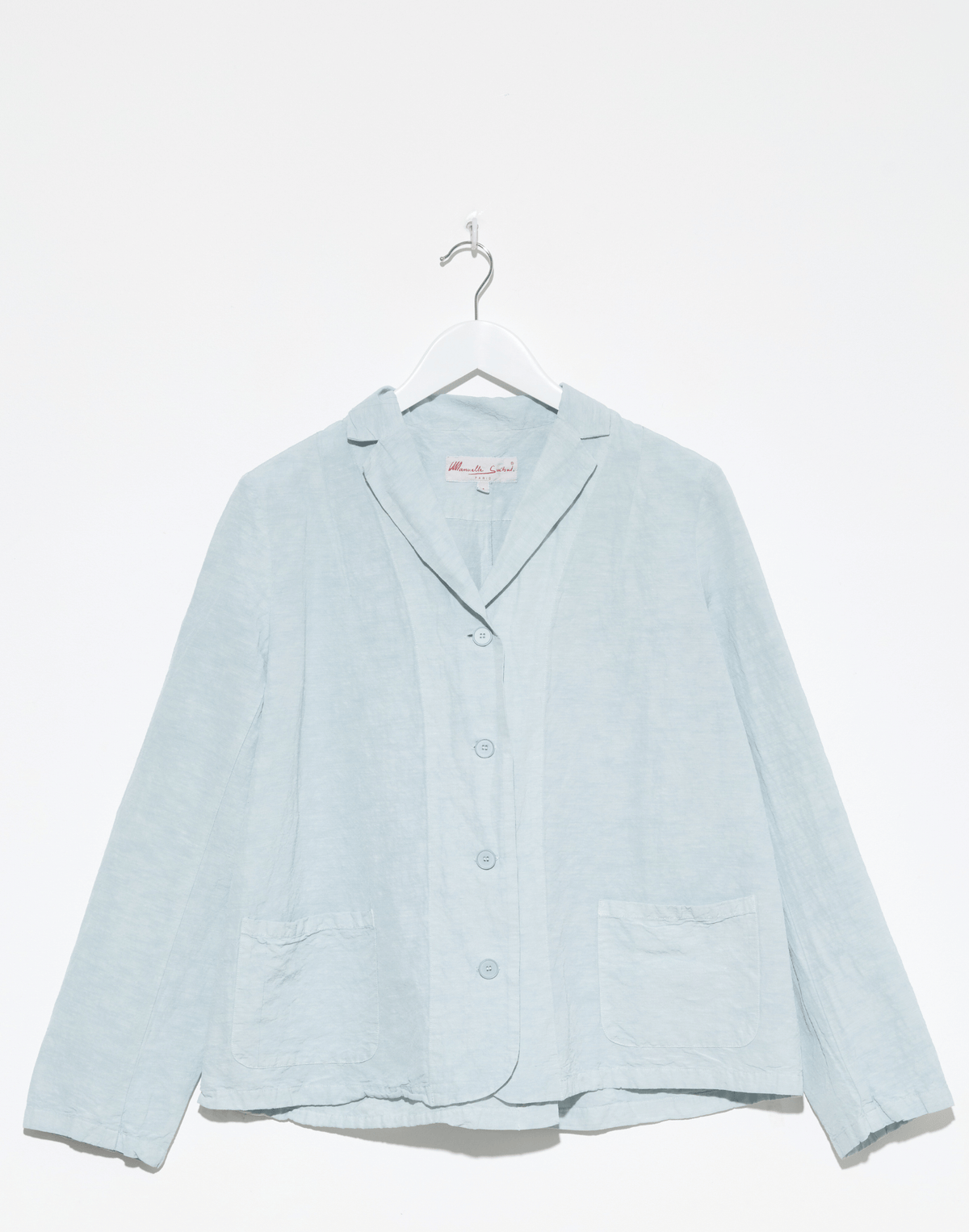 Moonish Blue Linen Viscose Chaka Jacket