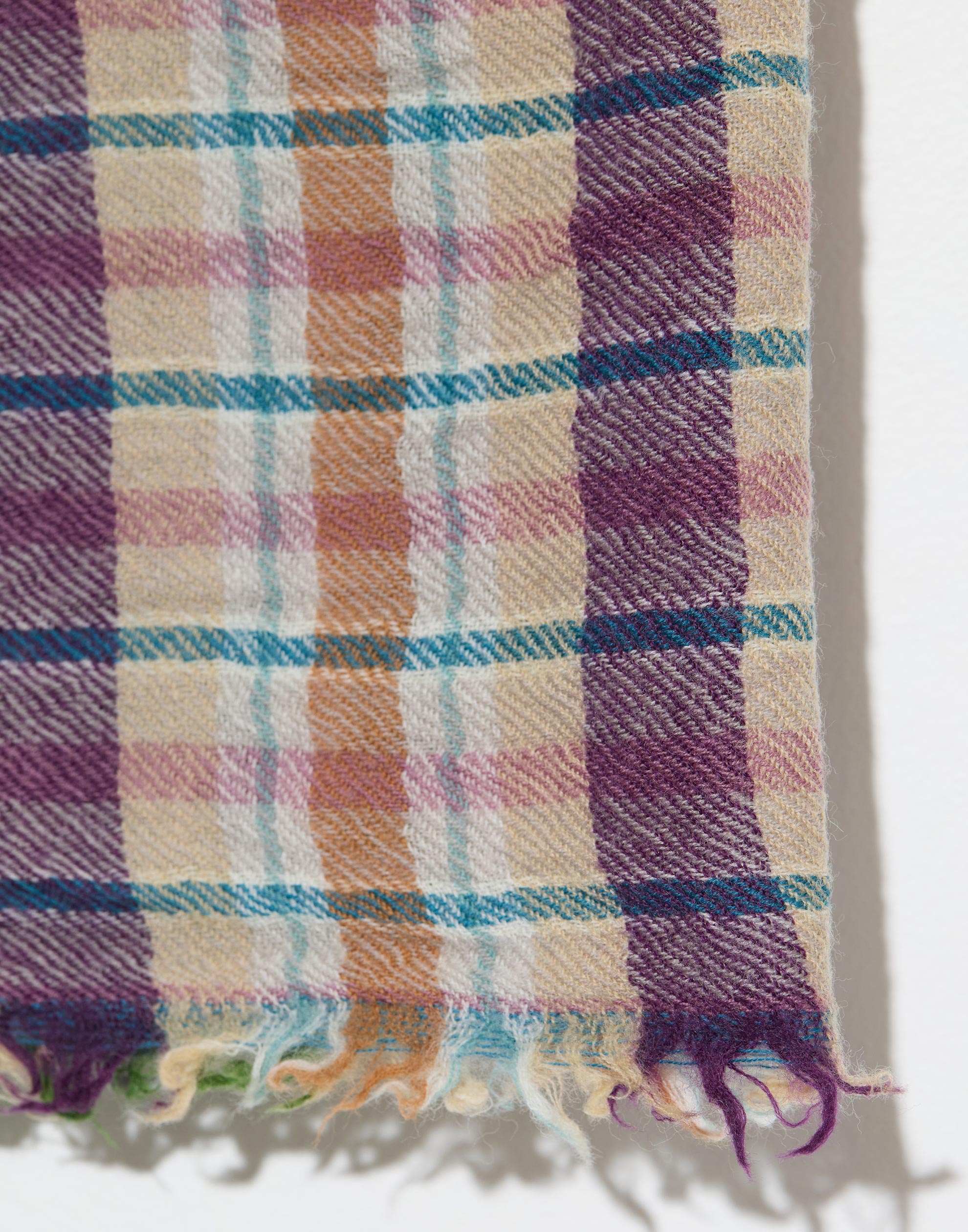 Multicolour Plaid Wool Scarf