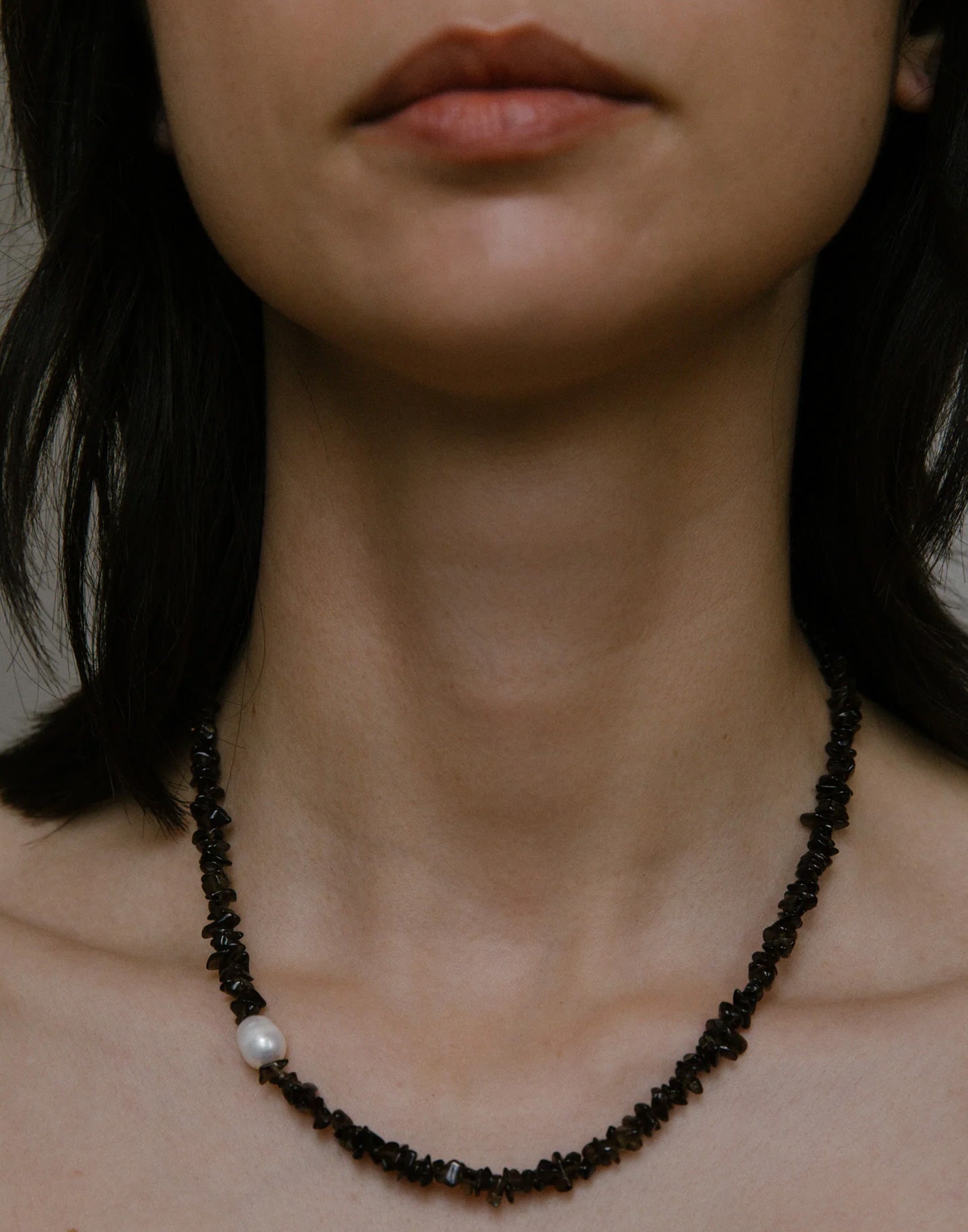 Smoky Quartz & Silver Cassandra Necklace