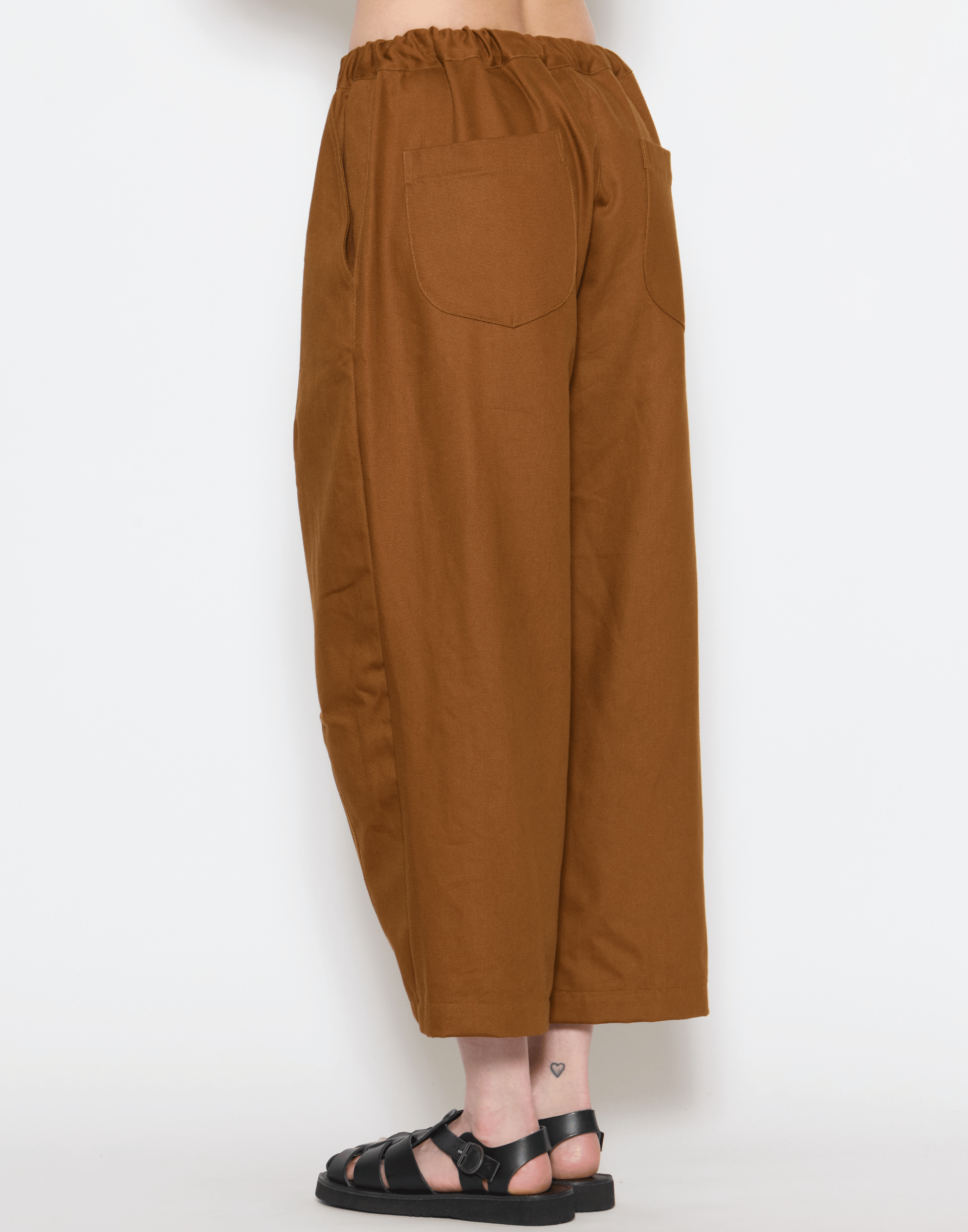 Brick Cotton Twill Stevie Barrel Pants