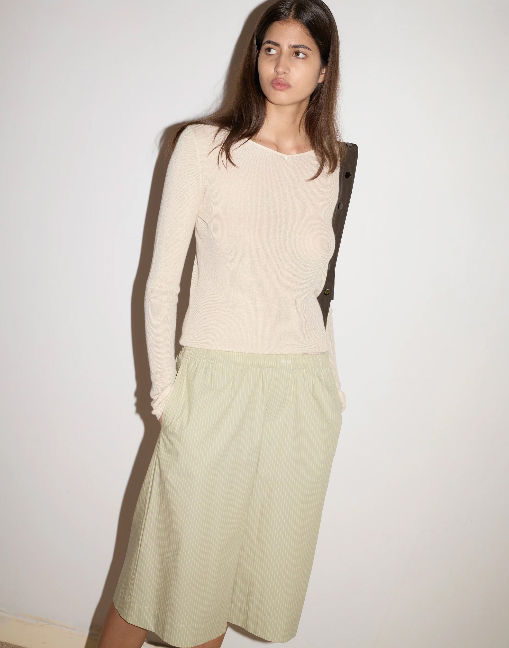 Fawn Viscose Knitted Top