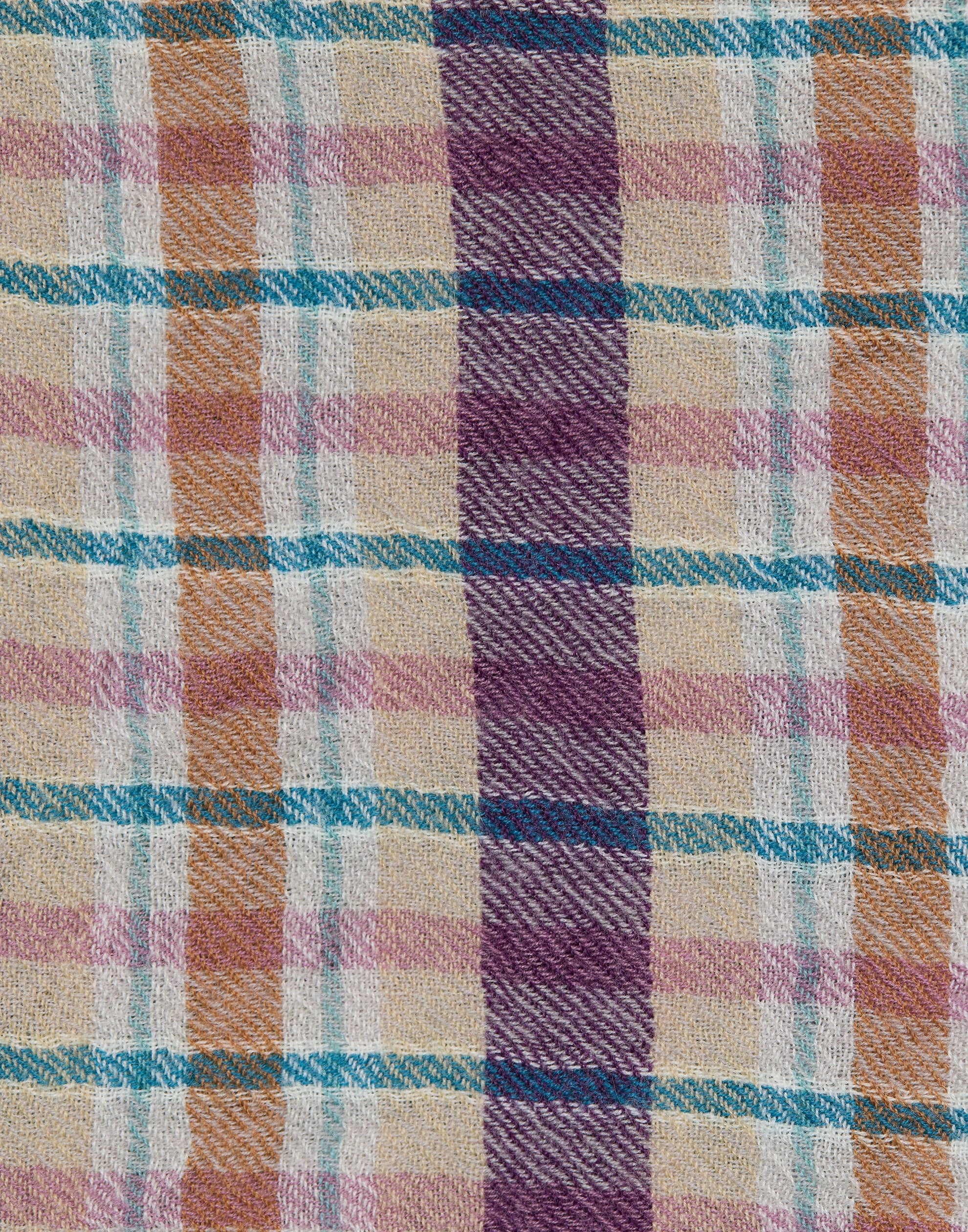 Multicolour Plaid Wool Scarf