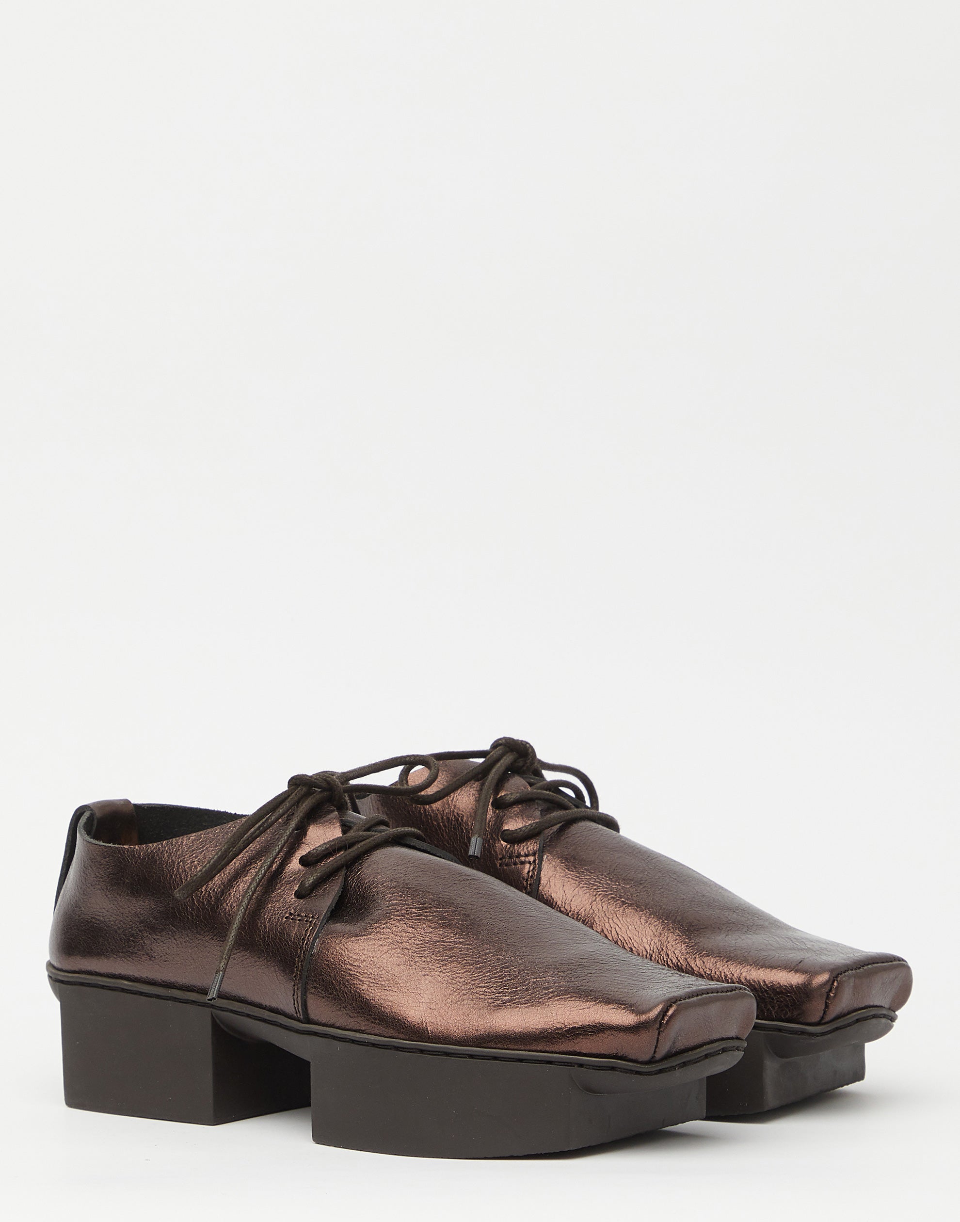 Copper Leather Lace Up Monitor Shoes