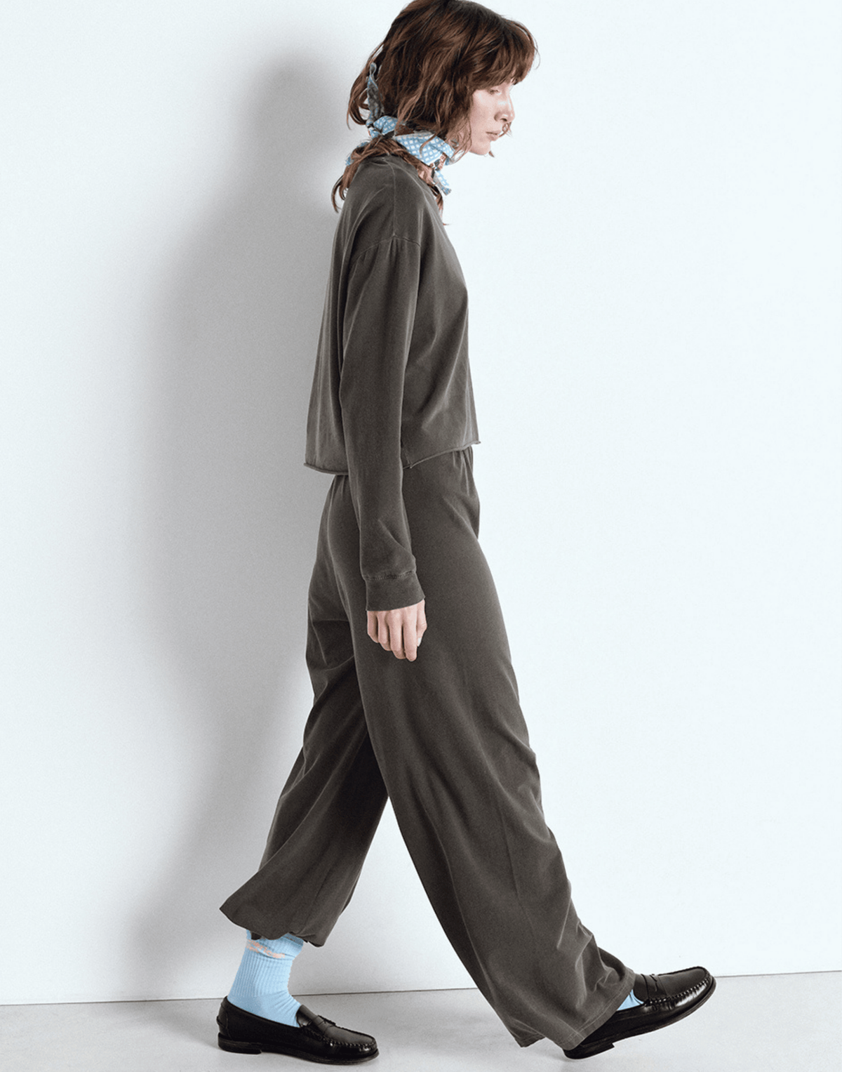 Vintage Carbon Cotton Blend Pymaz Pants