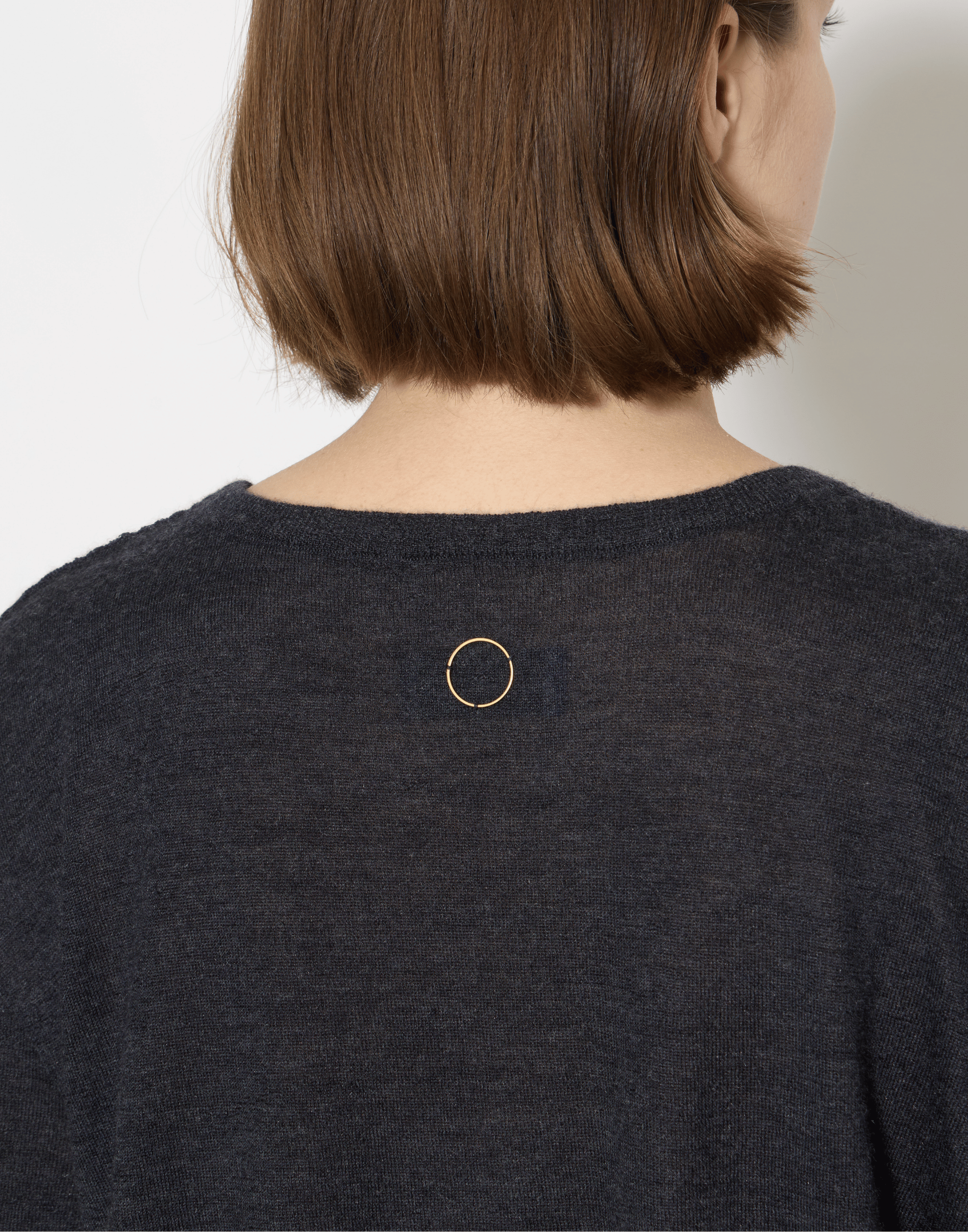 Graphite Cashmere & Silk Sen Knitted T-Shirt