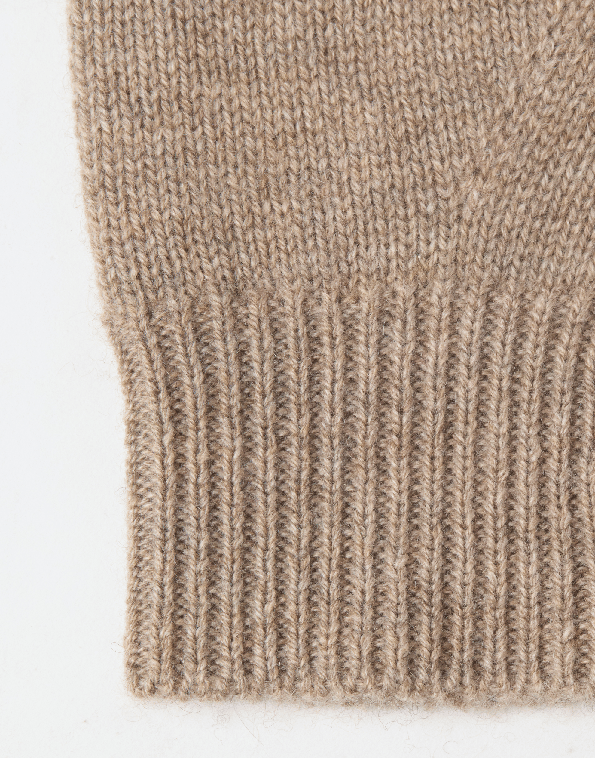 Shiitake Raw Cashmere Fingerless Mittens