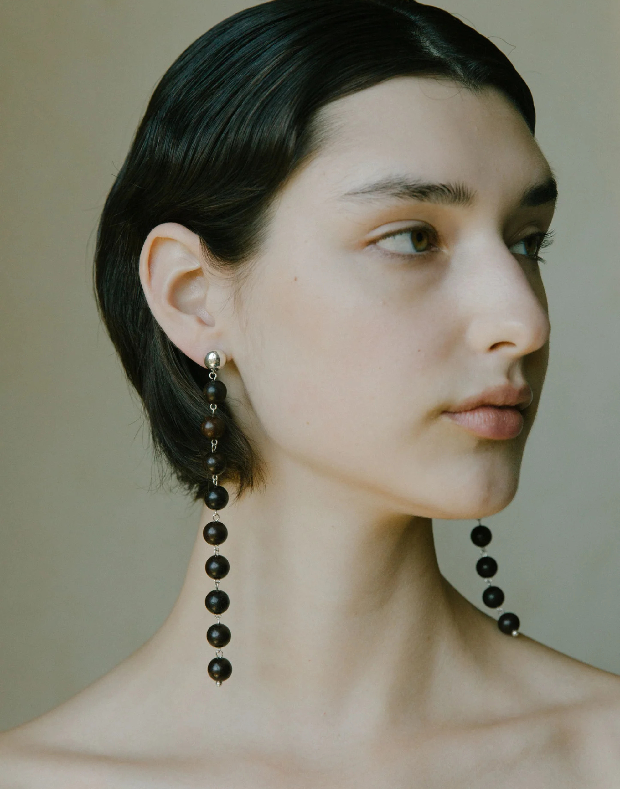 Wood & Silver Edwina Earrings