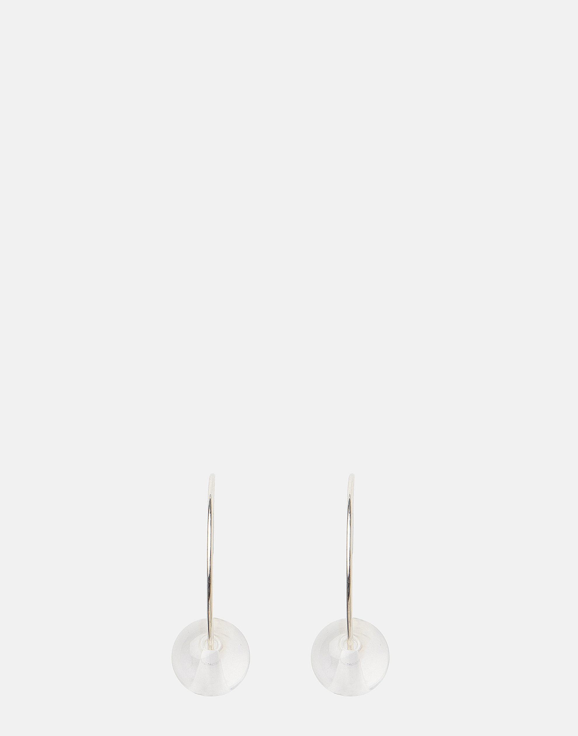 Crystal Quartz & Silver Tahoe Hoop Earrings