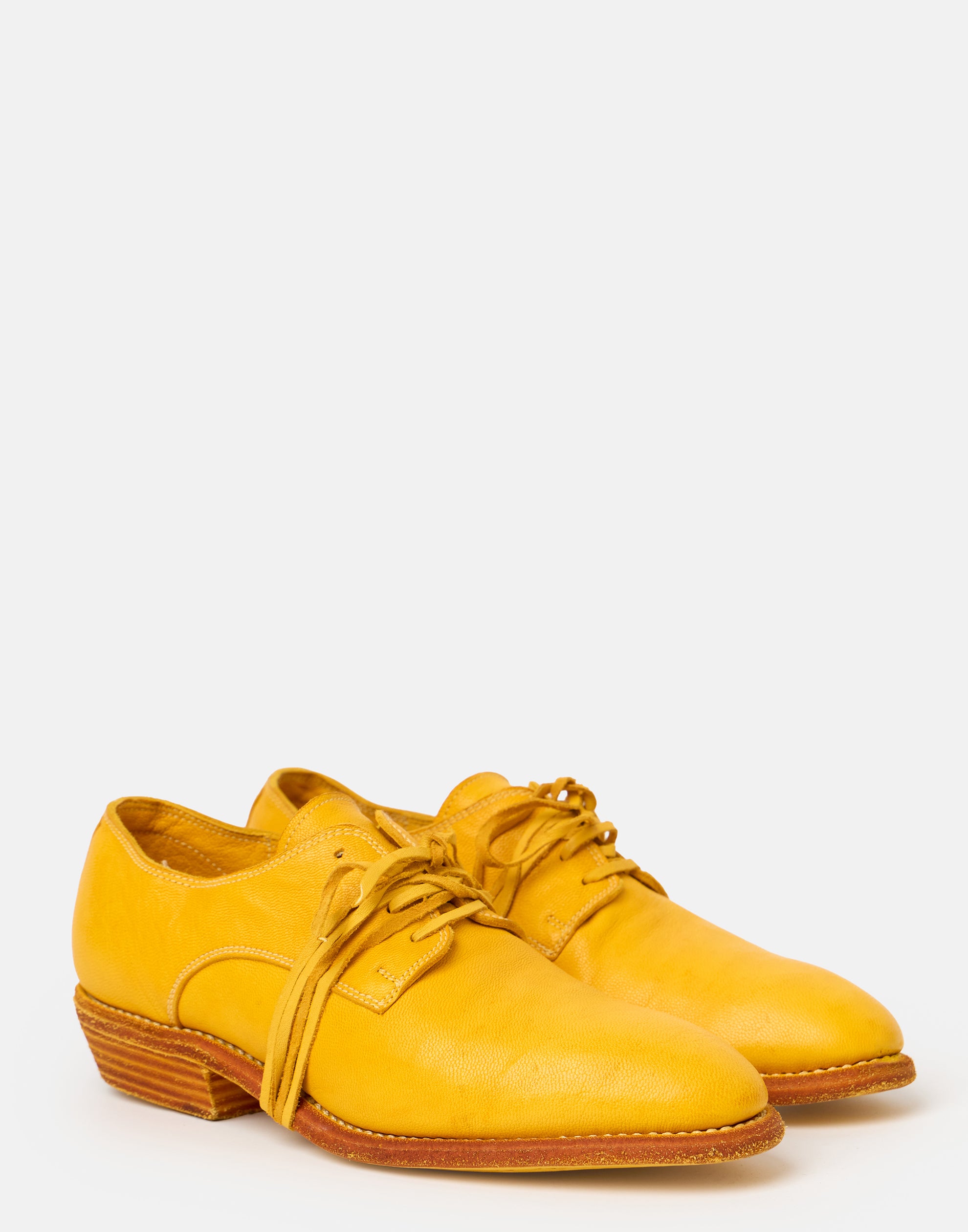 Yellow Leather Texan Laced Up