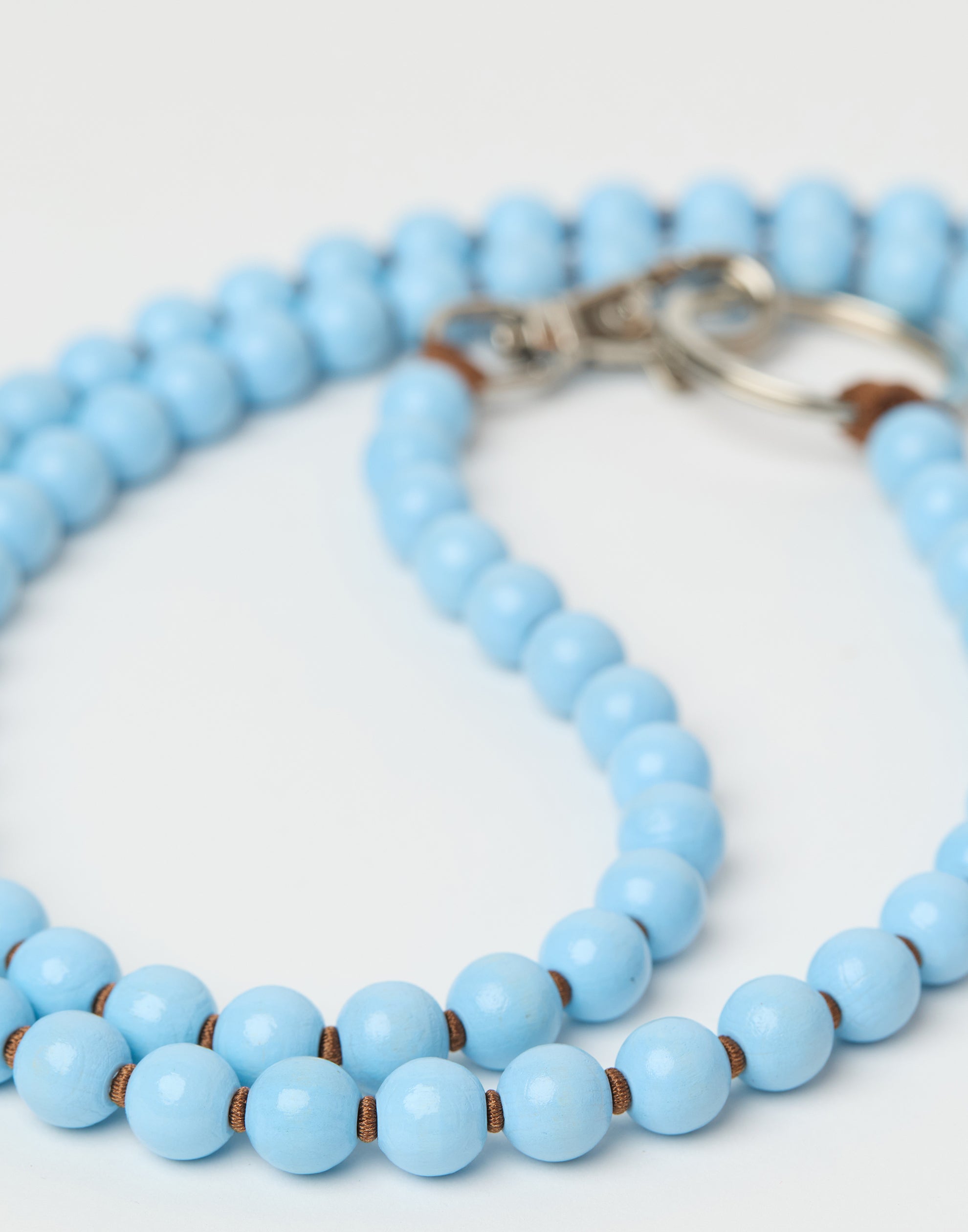 Pastel Blue & Mocca Phone Necklace