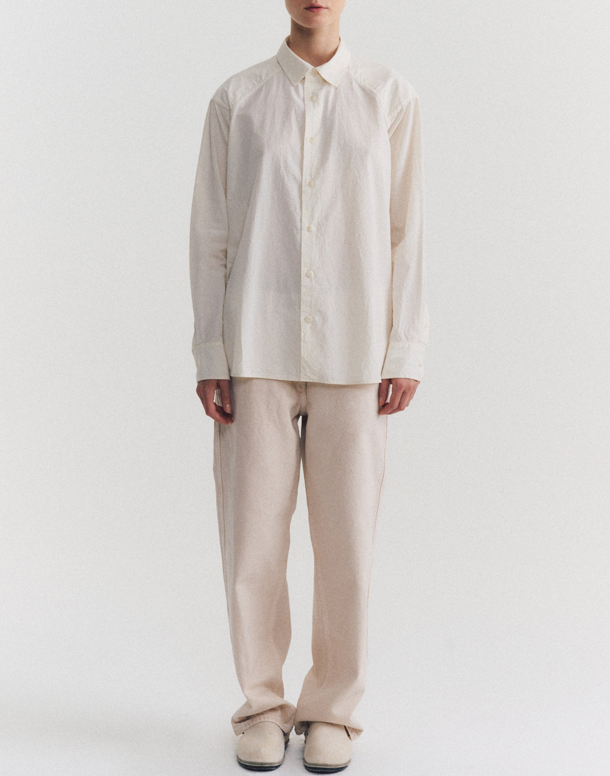 Off White Cotton Drays Travail Shirt