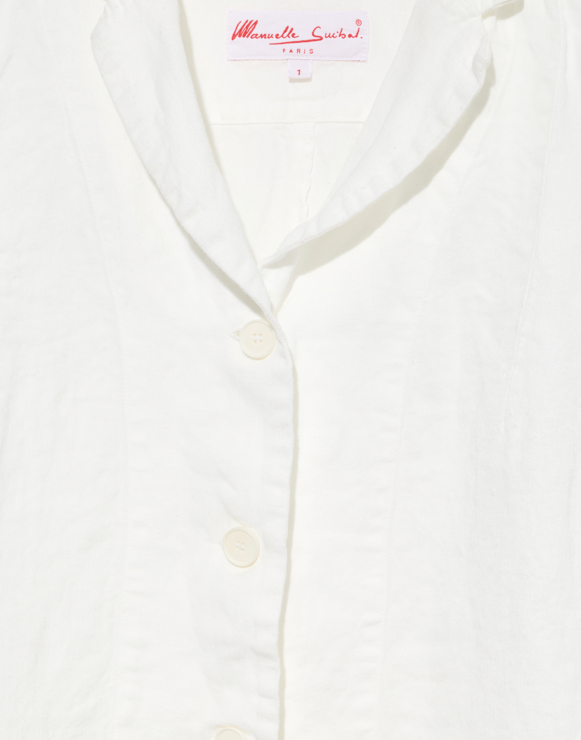 Optic White Linen Denim Lijian Jacket