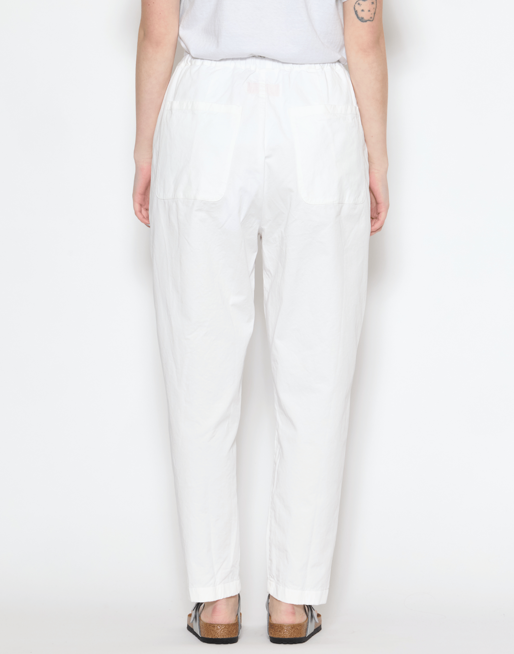 Optic White Cotton Ya Chino Pants