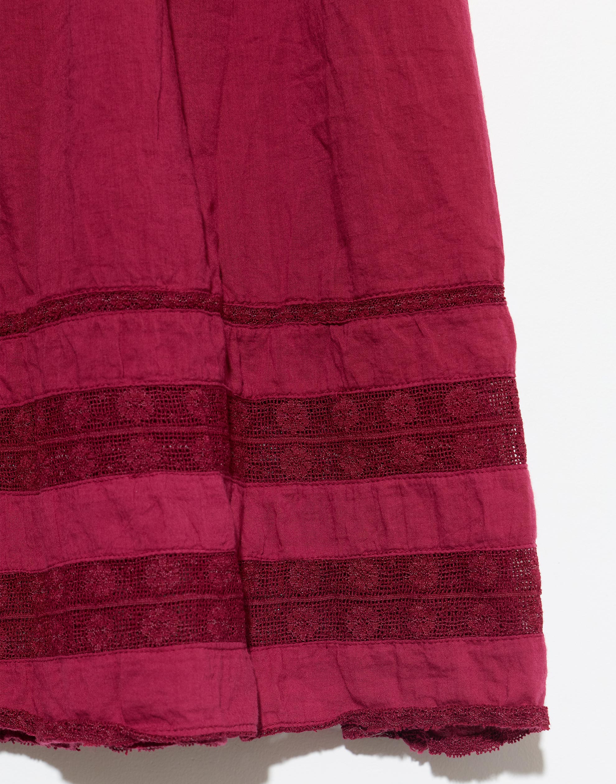 Berry Cotton Voile Harper Skirt