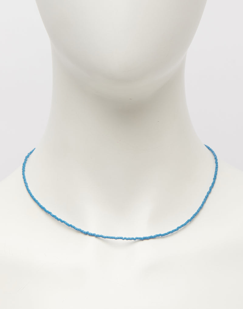 Blue & Gold Paisley Necklace