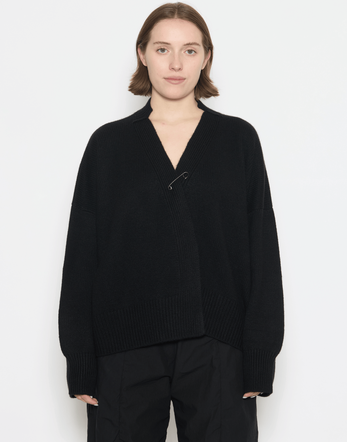 Black Cashmere Aire Chunky Cardigan