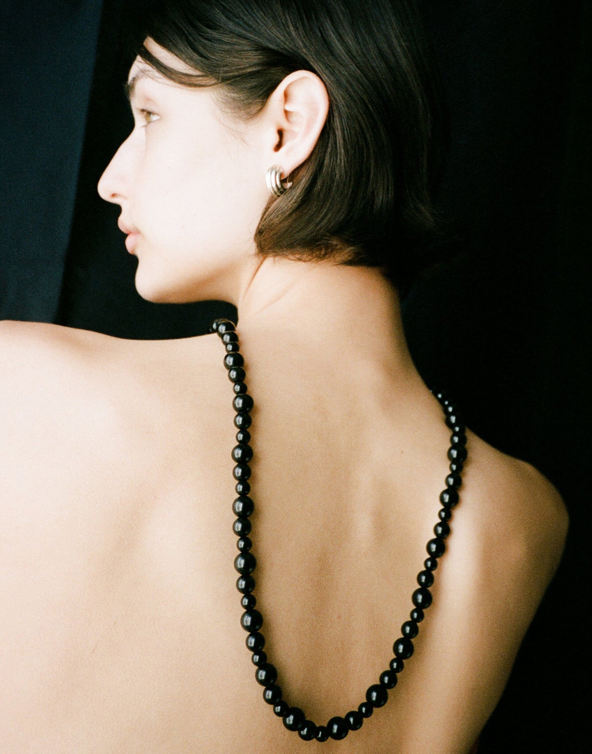 Onyx & Silver Felicity Necklace