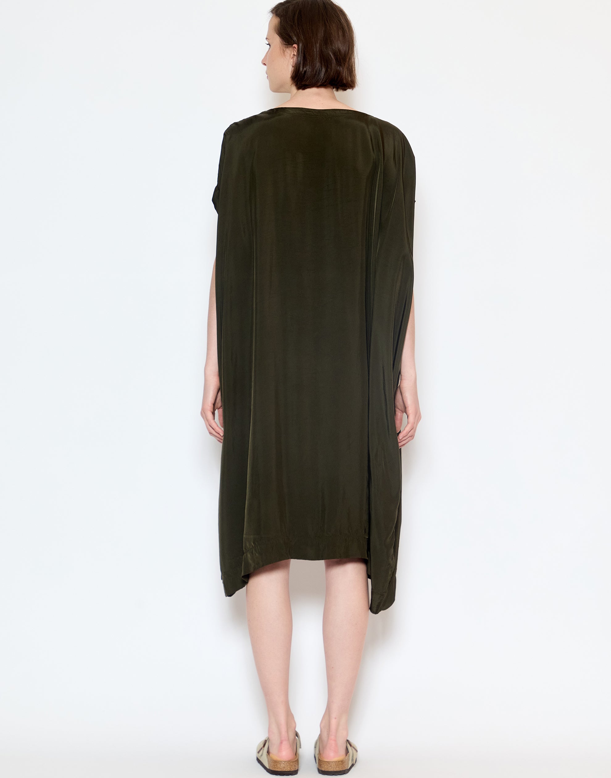 Khaki Viscose Francesca Dress