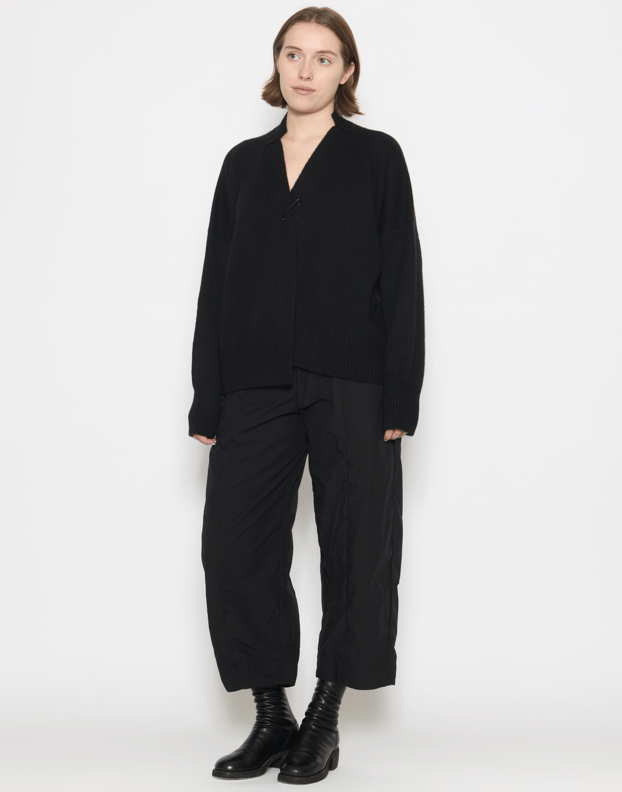 Black Cashmere Aire Chunky Cardigan