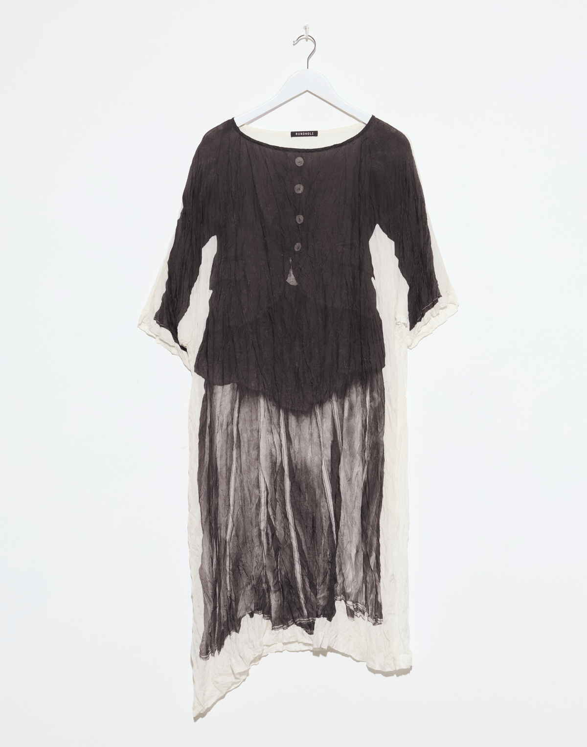 Bone Panel Print Cupro Dress