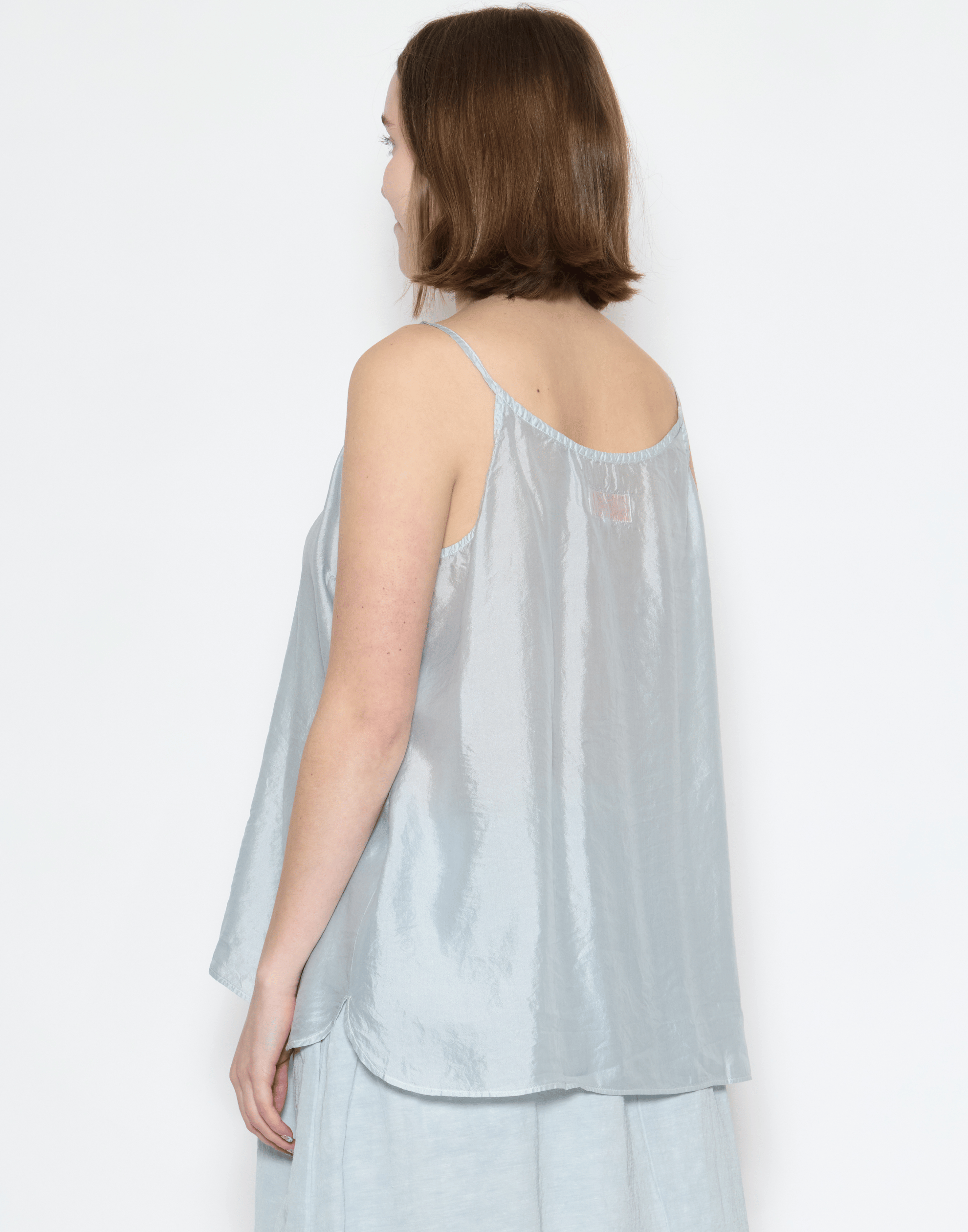 Moonish Blue Silk Shylk Caraco Tank Top