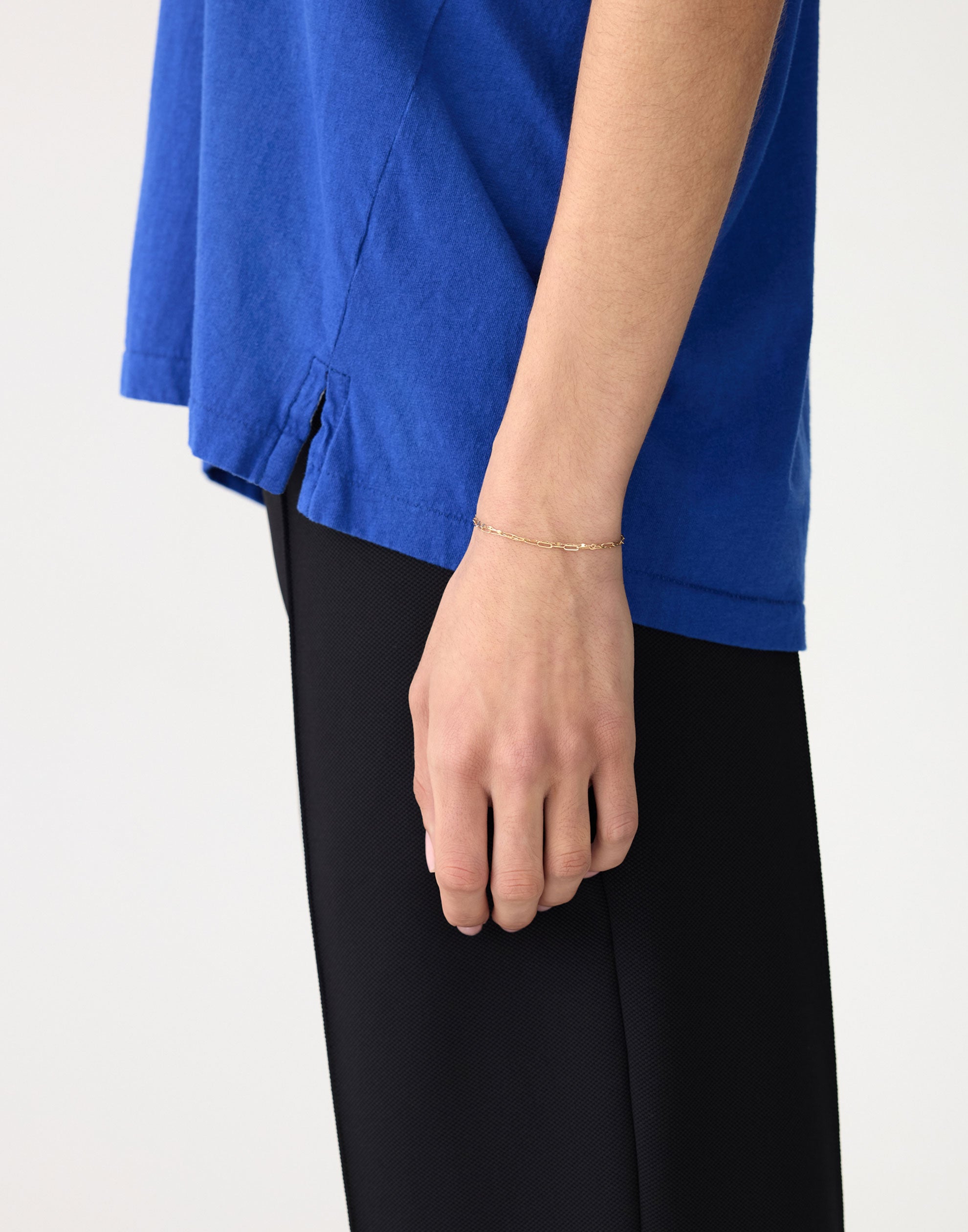 Cobalt Blue Cotton Fine Bind Scoop Neck Tank