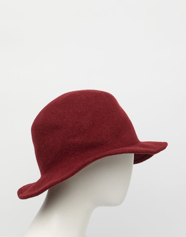 Burgundy Traveller + Felt Hat