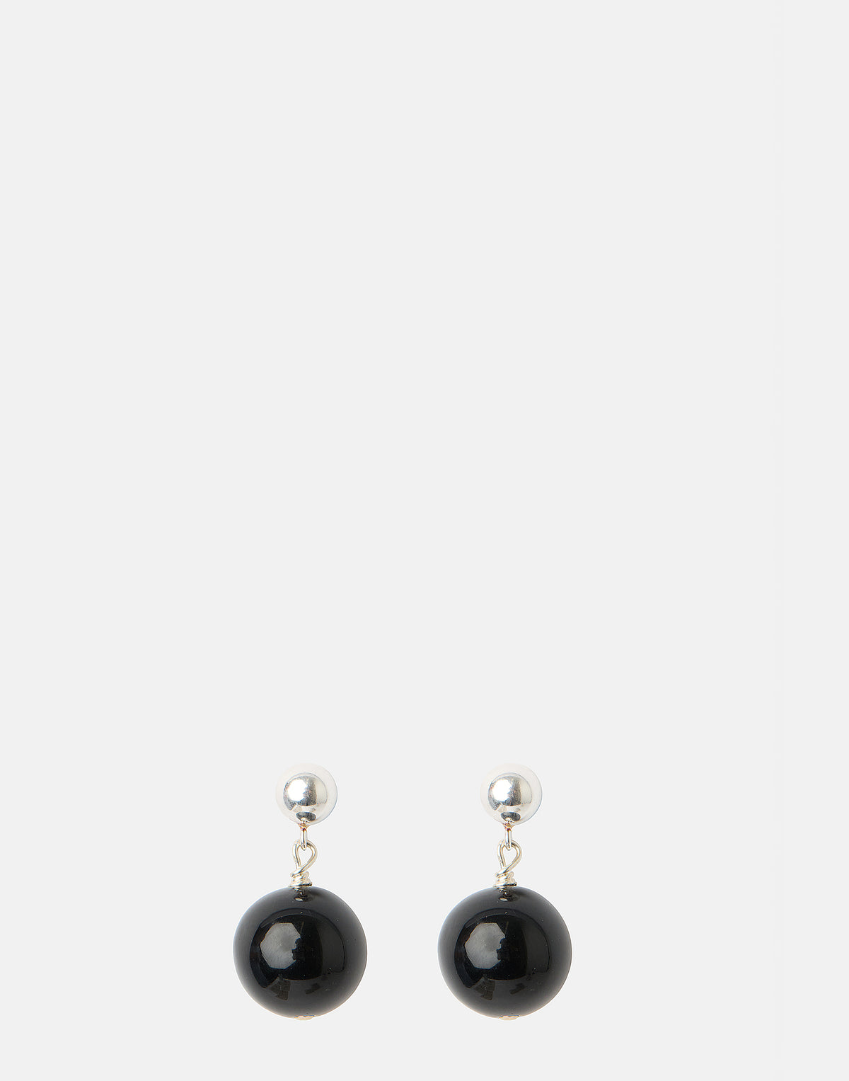 Onyx & Silver Porter Drop Earrings