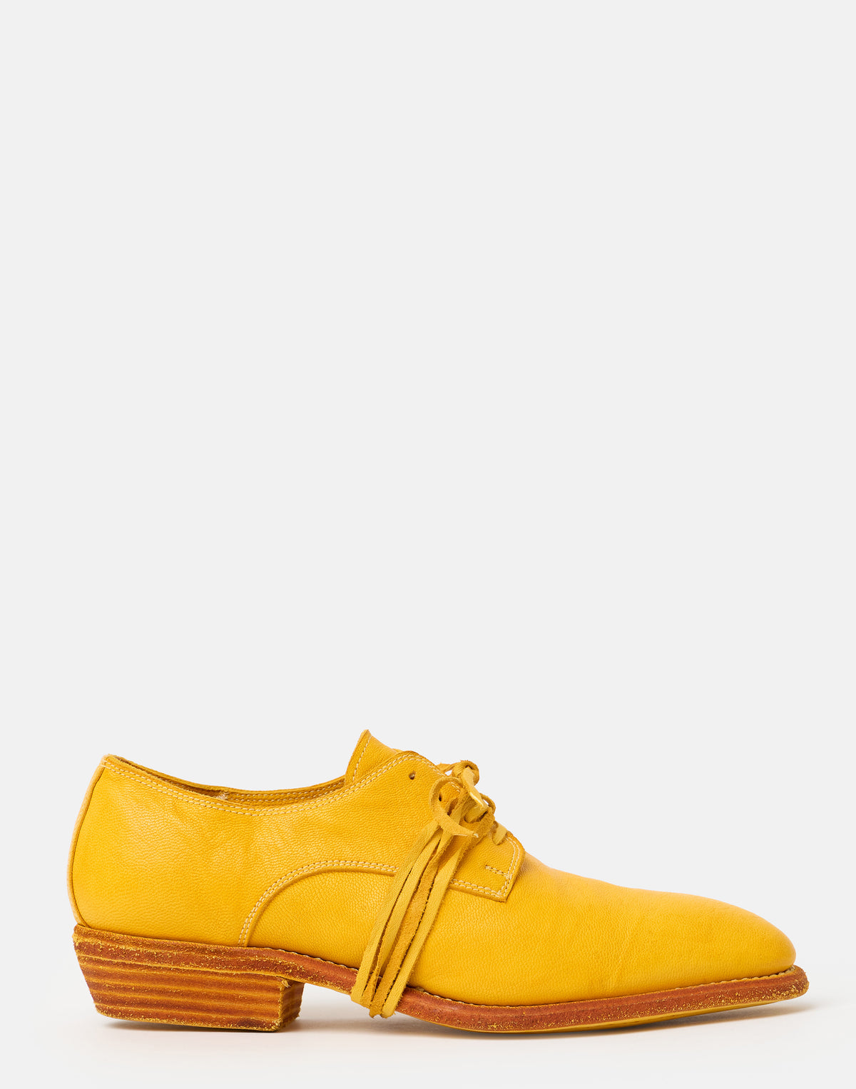 Yellow Leather Texan Lace Up