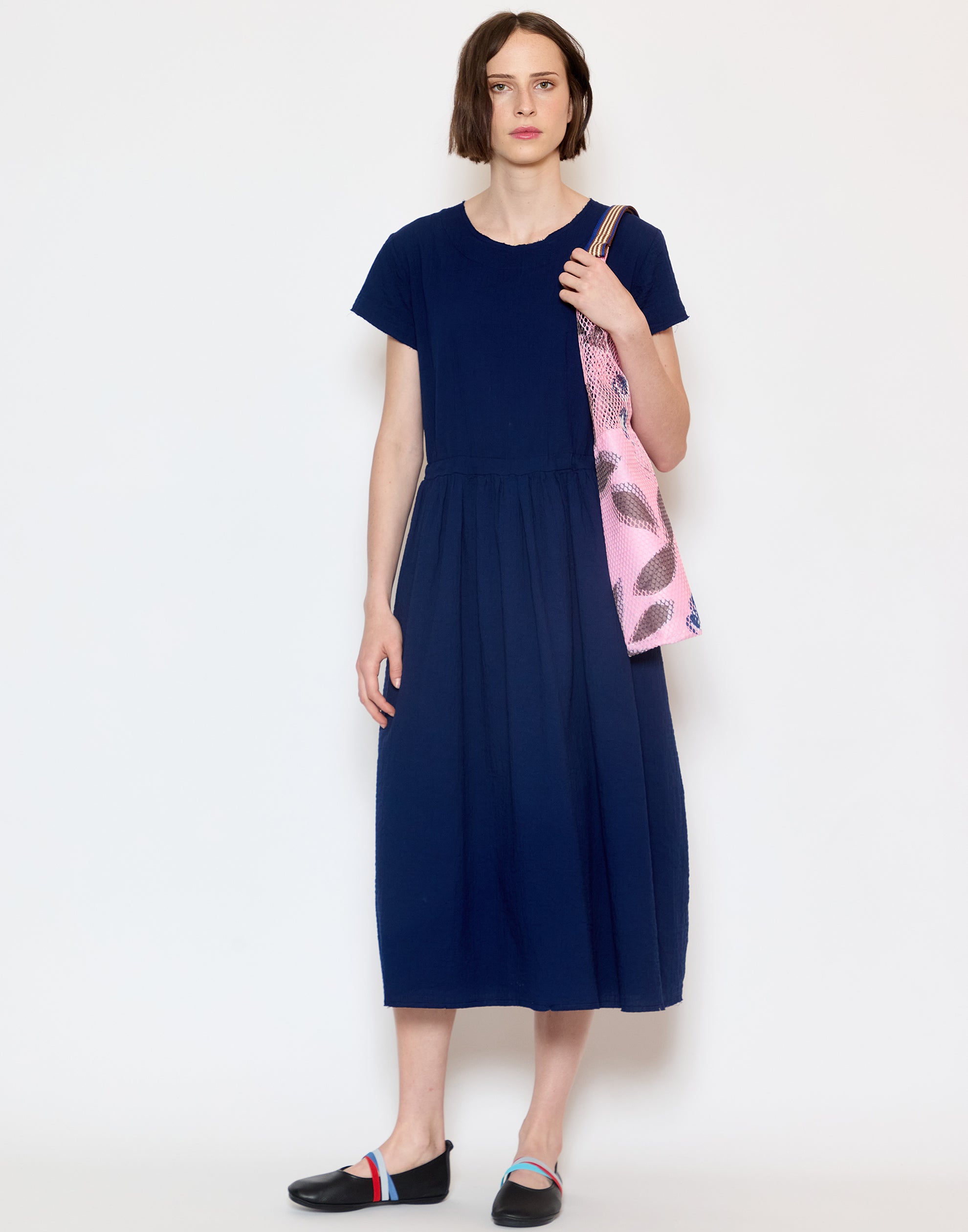 Ink Cotton Gathered Desdemona Dress