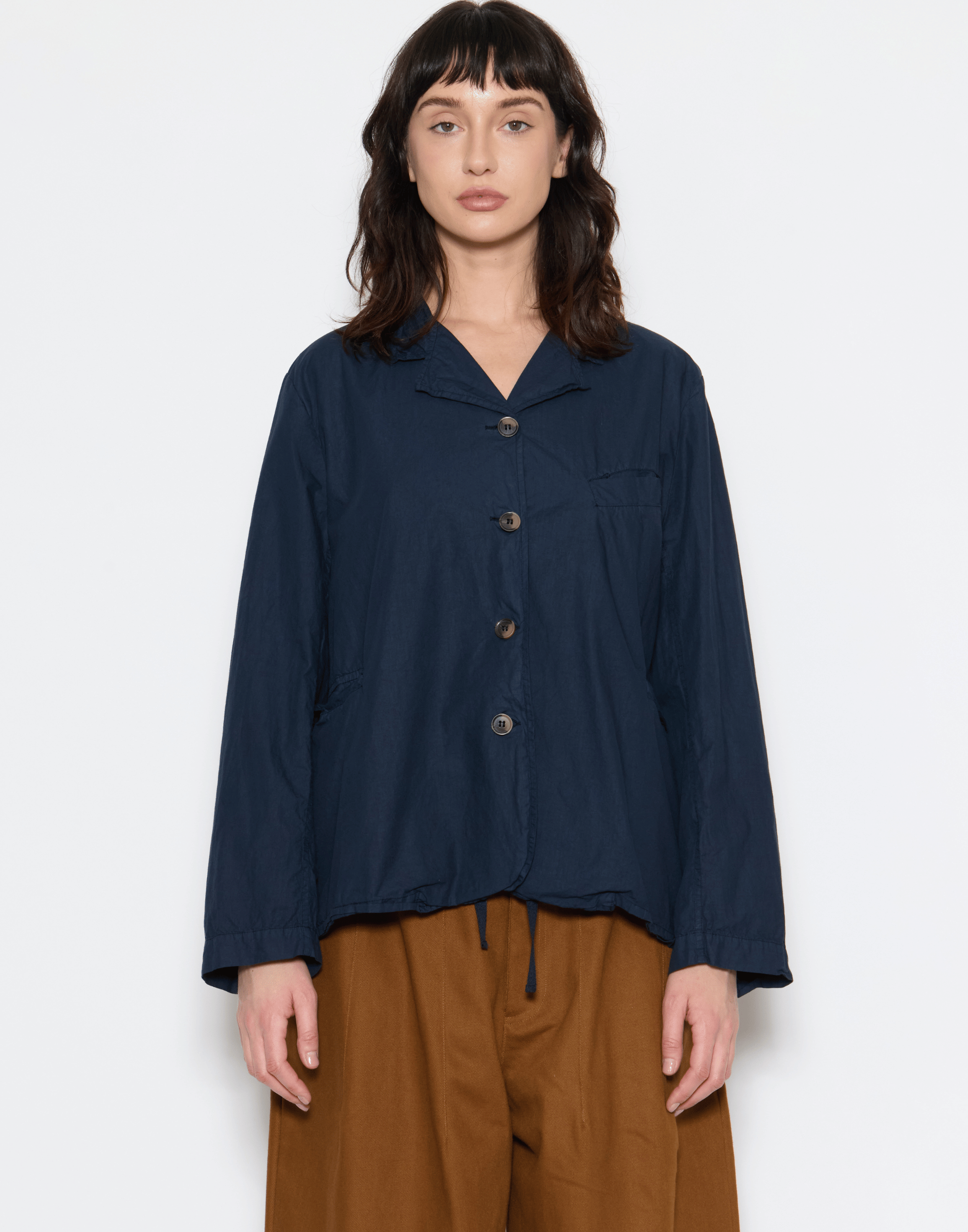 Navy Cotton Dominique Blazer